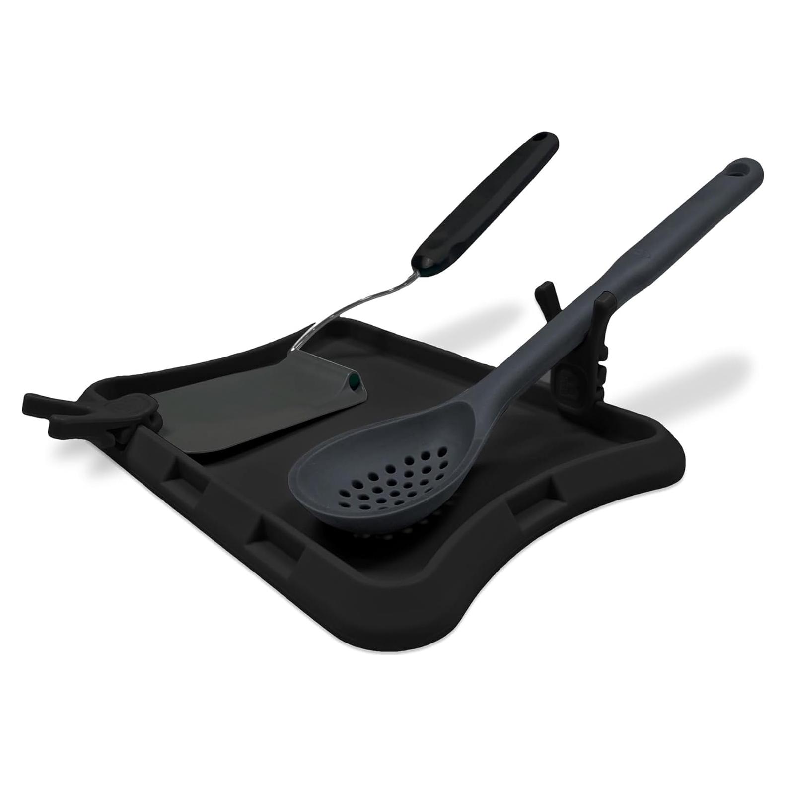 Soporte de Cuchara de Silicona Nottadrip 3 Piezas Negro