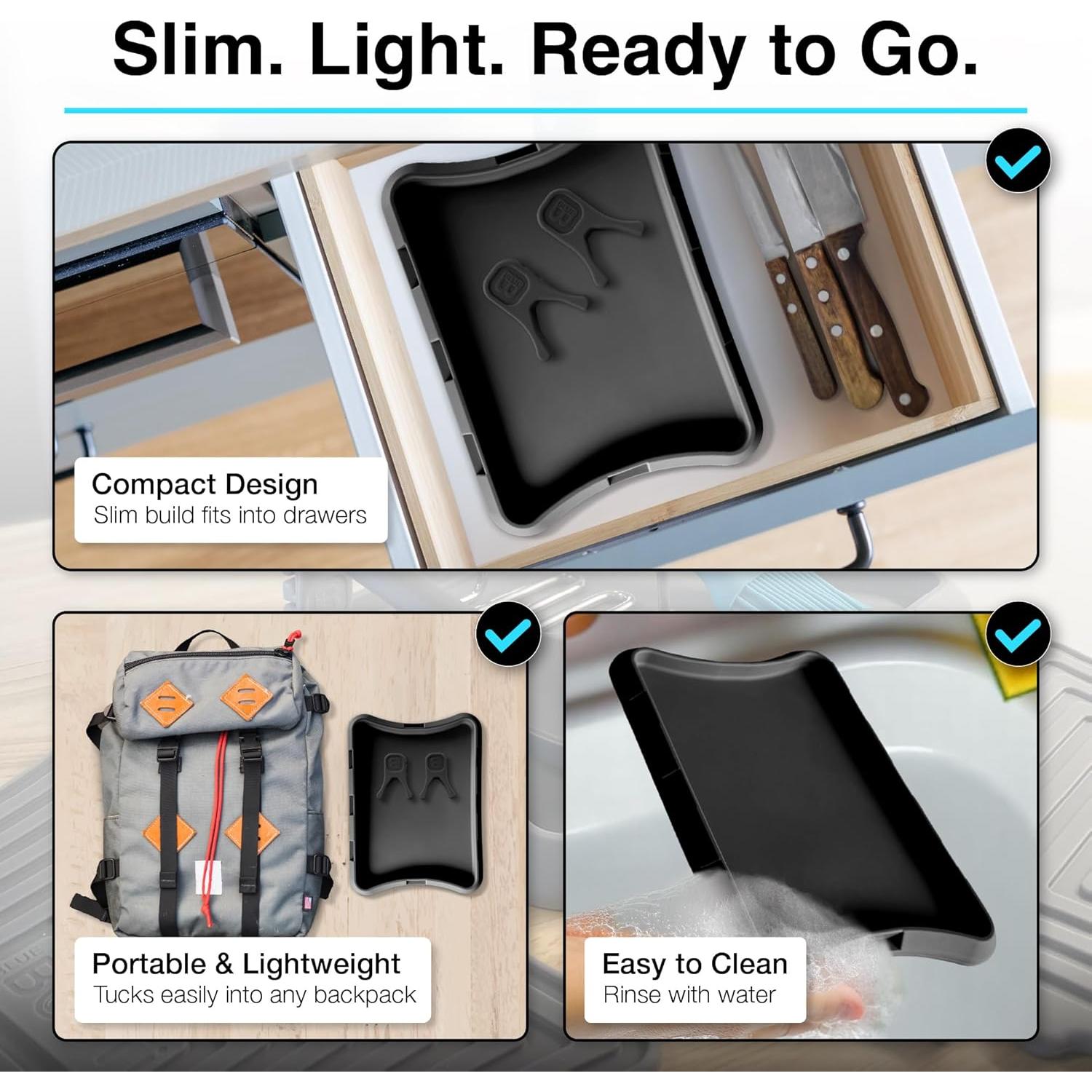 Soporte de Cuchara de Silicona Nottadrip 3 Piezas Negro