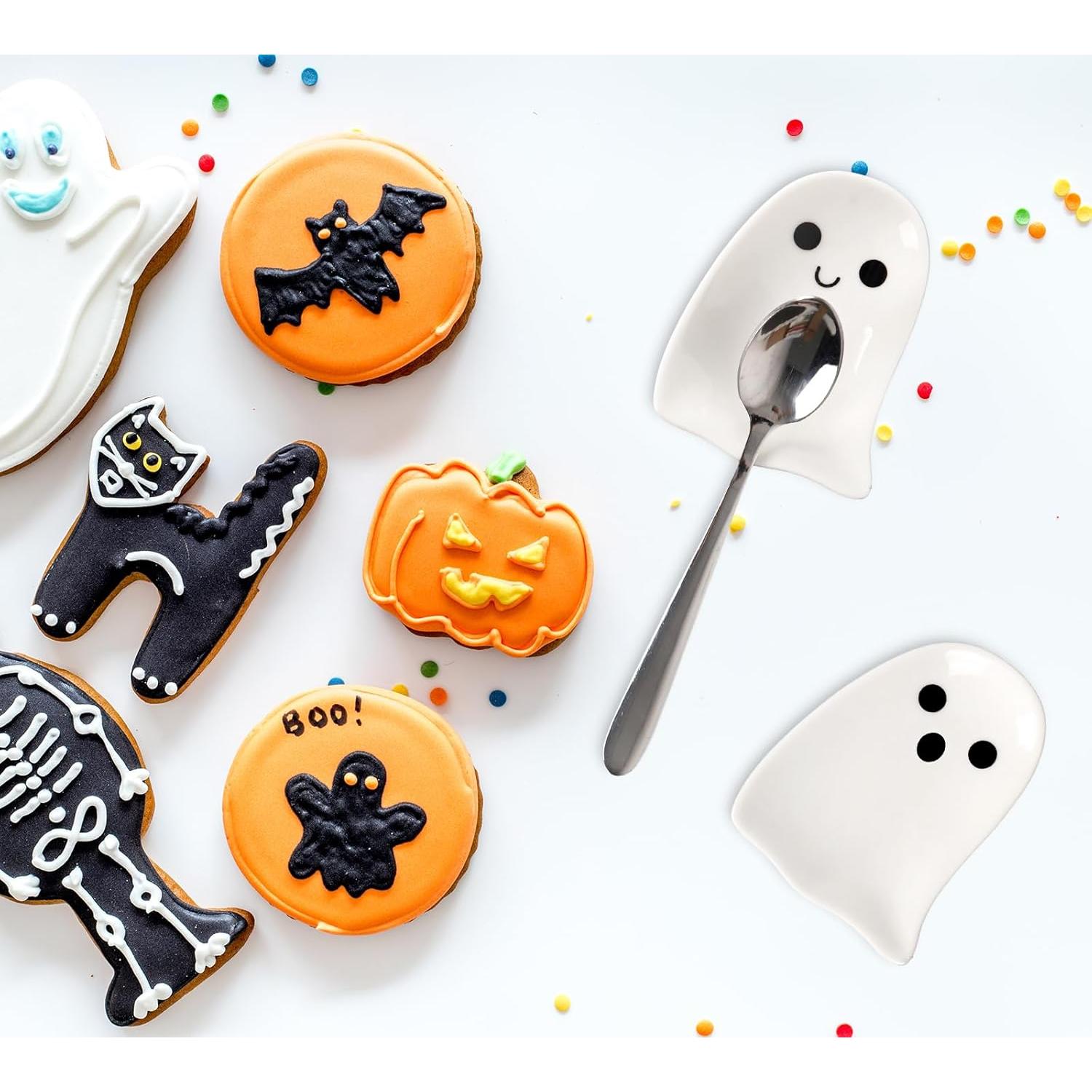 Reposapantallas de Cerámica Fantasma Whaline - 4 Piezas Halloween