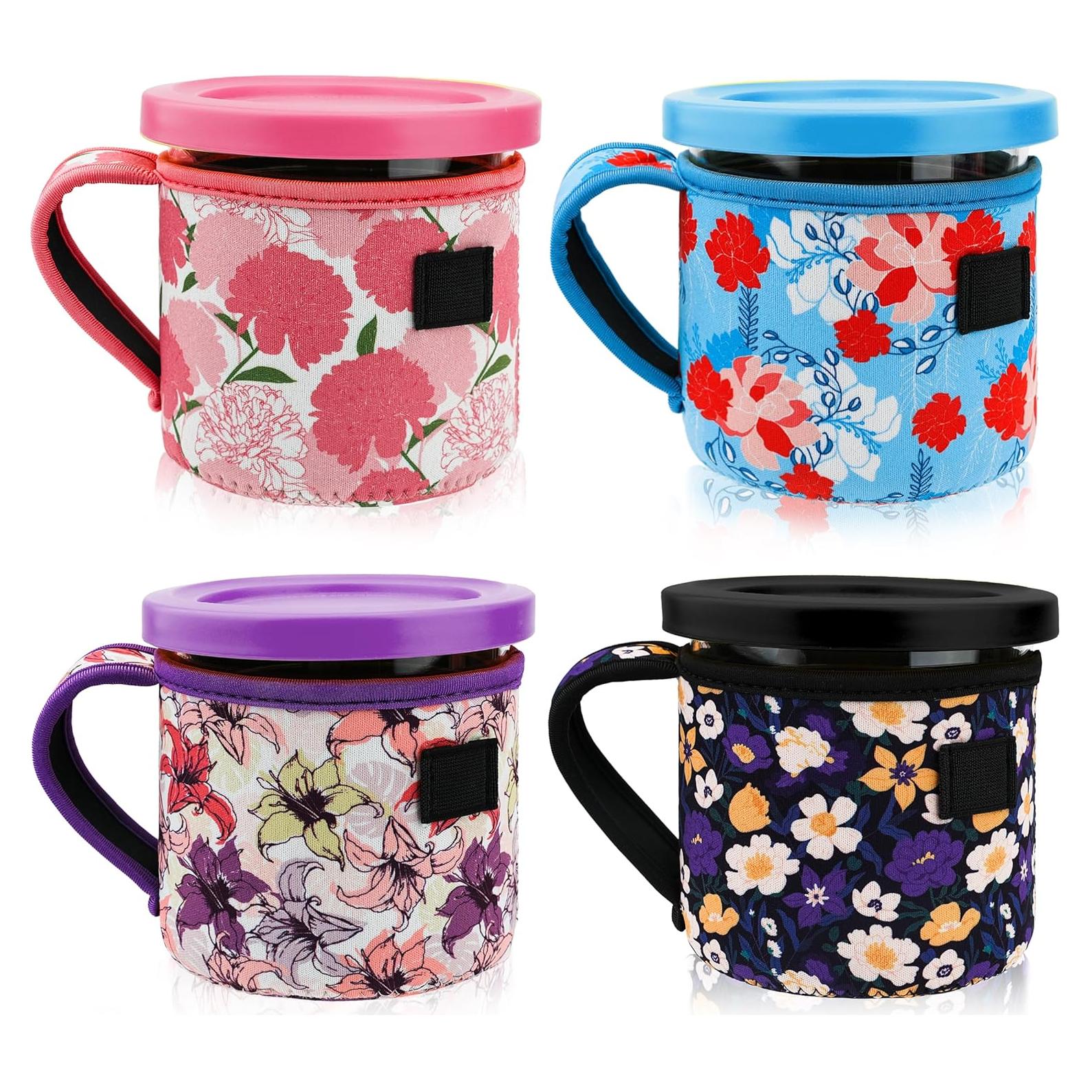 Paquete de 4 Fundas de Neopreno KJQJLY para Helado 16oz