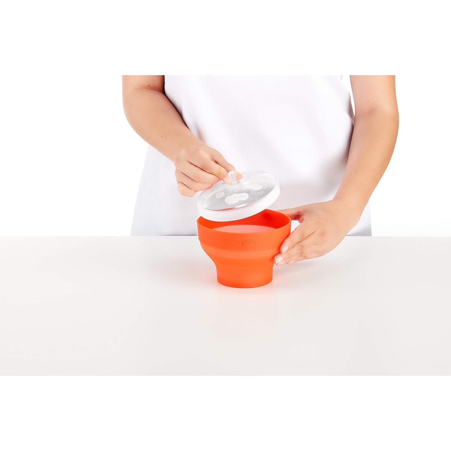 Molde para Palomitas de Microondas Lekue 600ml Rojo