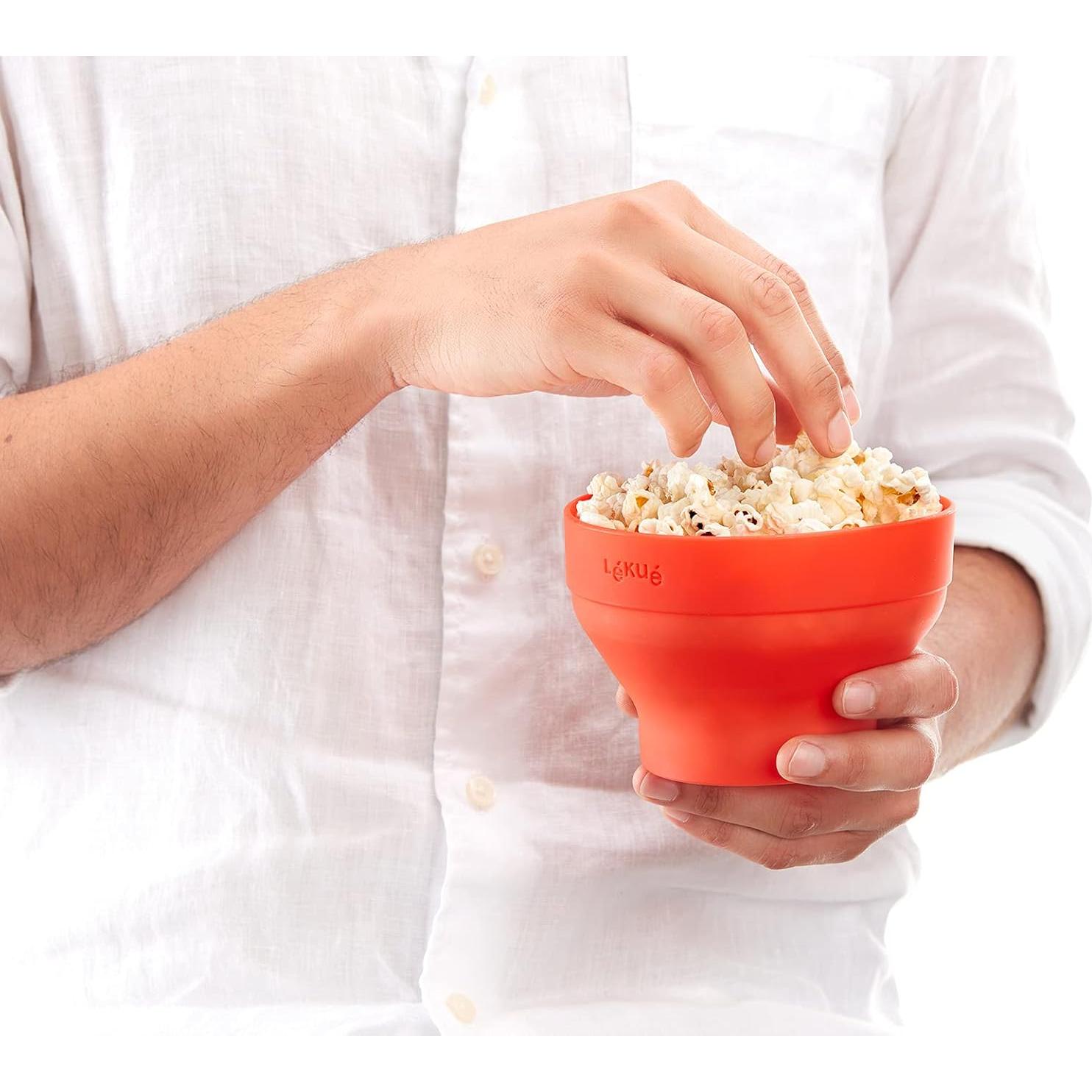 Molde para Palomitas de Microondas Lekue 600ml Rojo