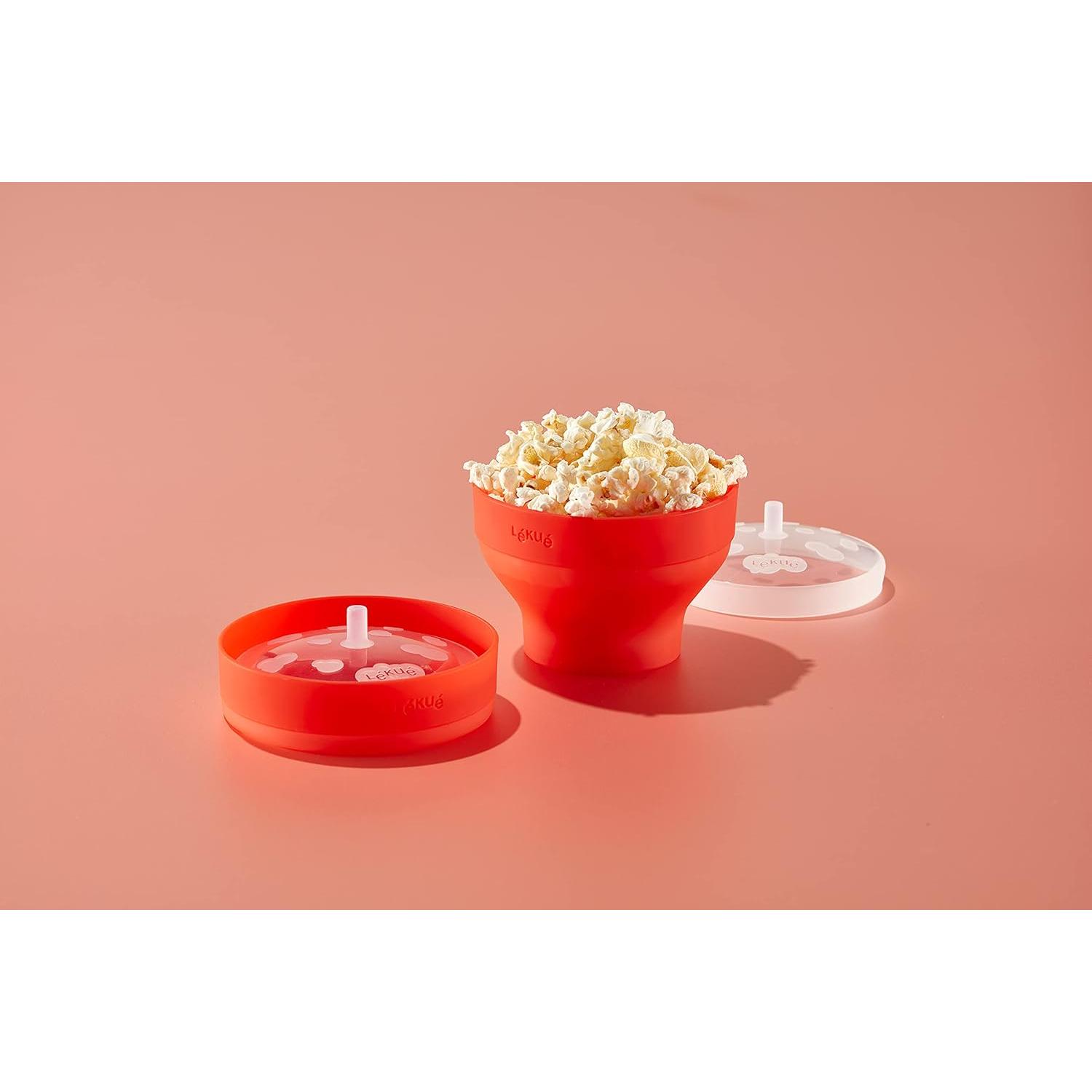 Molde para Palomitas de Microondas Lekue 600ml Rojo