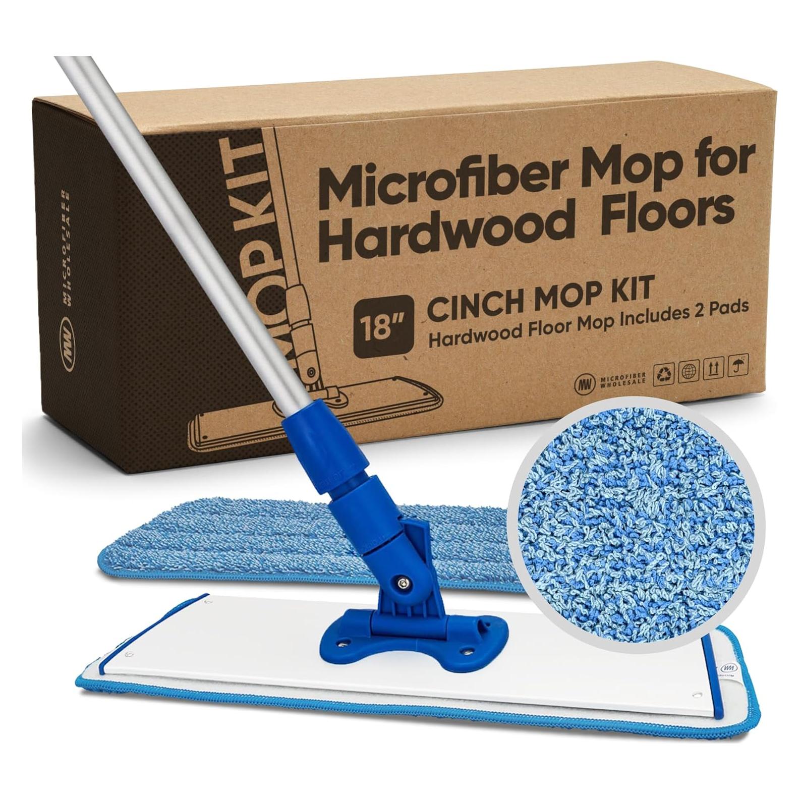 Cinch Mop de Microfibra para Pisos - 5 Piezas - Limpieza Eficaz
