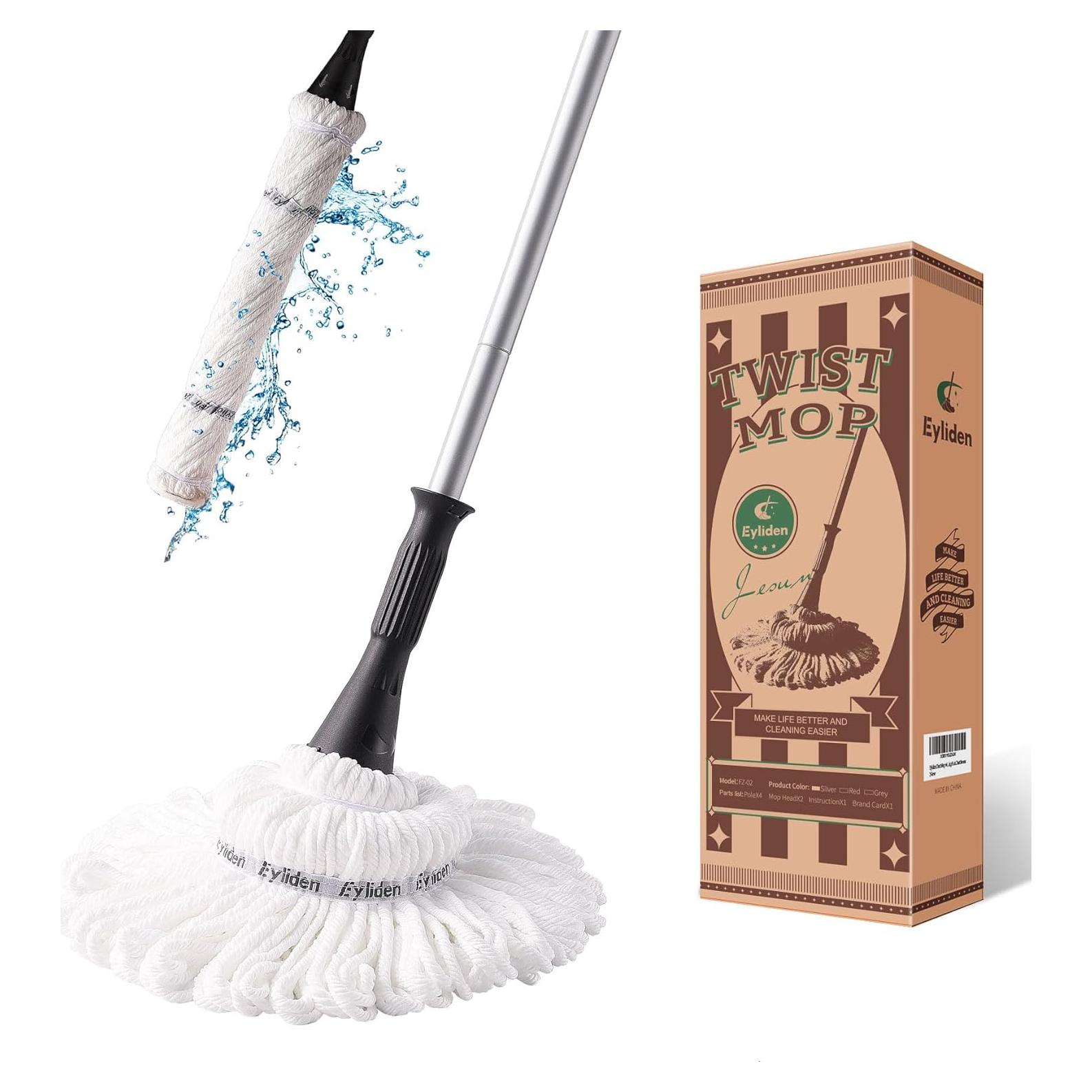 Mopa Eyliden de Microfibra con Escurridor y 2 Cabezas 146 cm