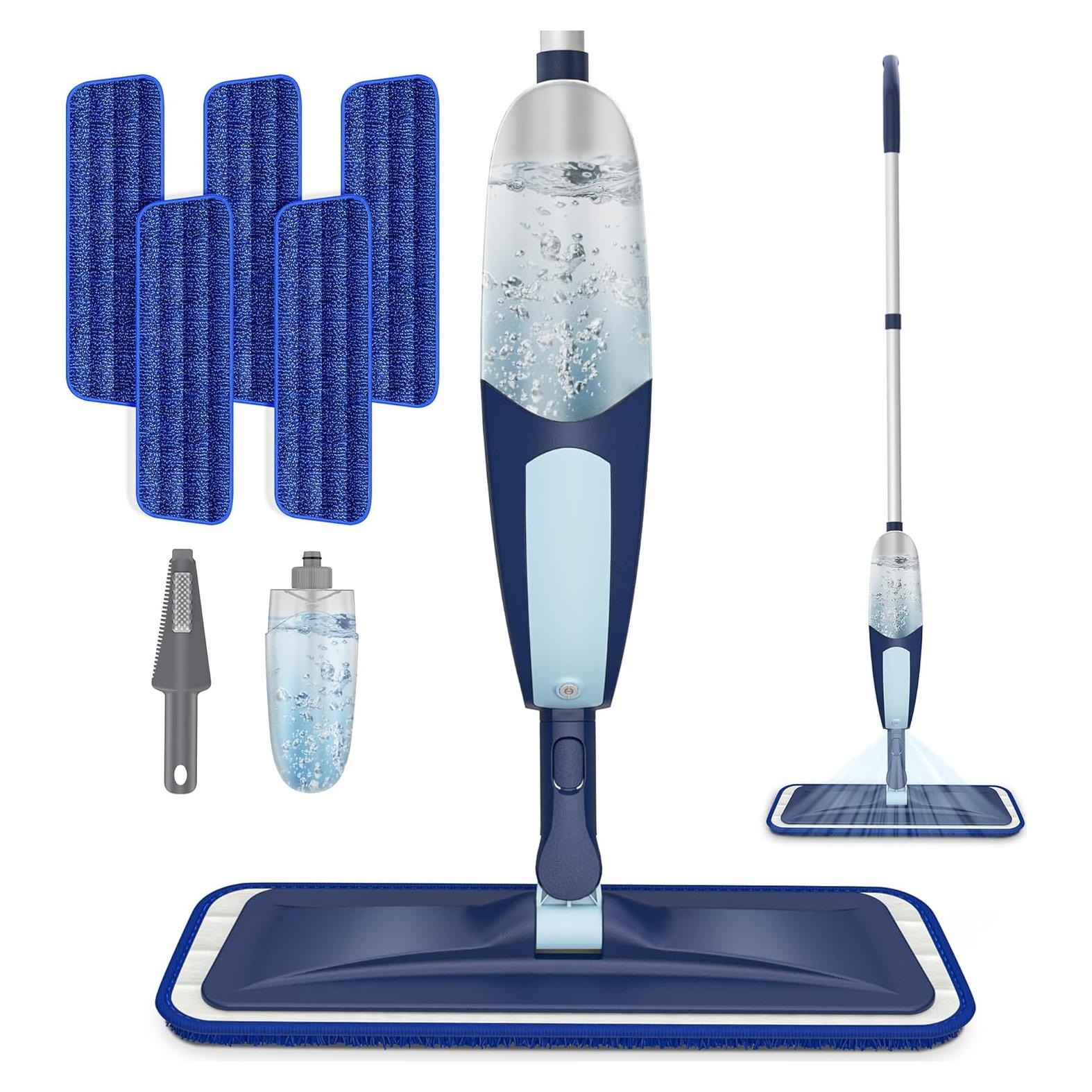 Mopa Spray TRAV-ROUND con 5 Almohadillas Reutilizables 550ML