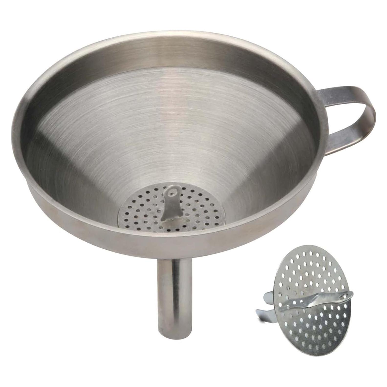 Embudo de Acero Inoxidable Norpro 12.7cm con Colador Desmontable