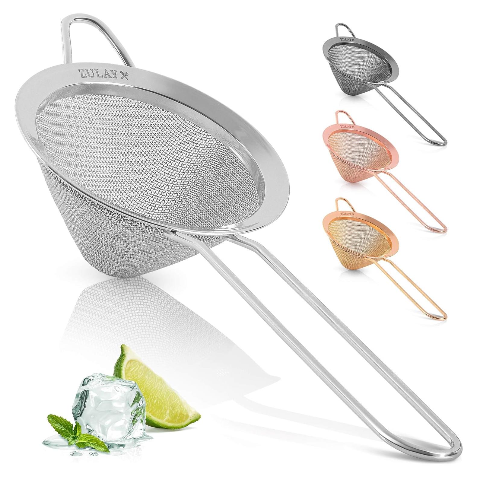 Colador de Malla Fina Zulay Kitchen Acero Inoxidable 22.9x8.5cm