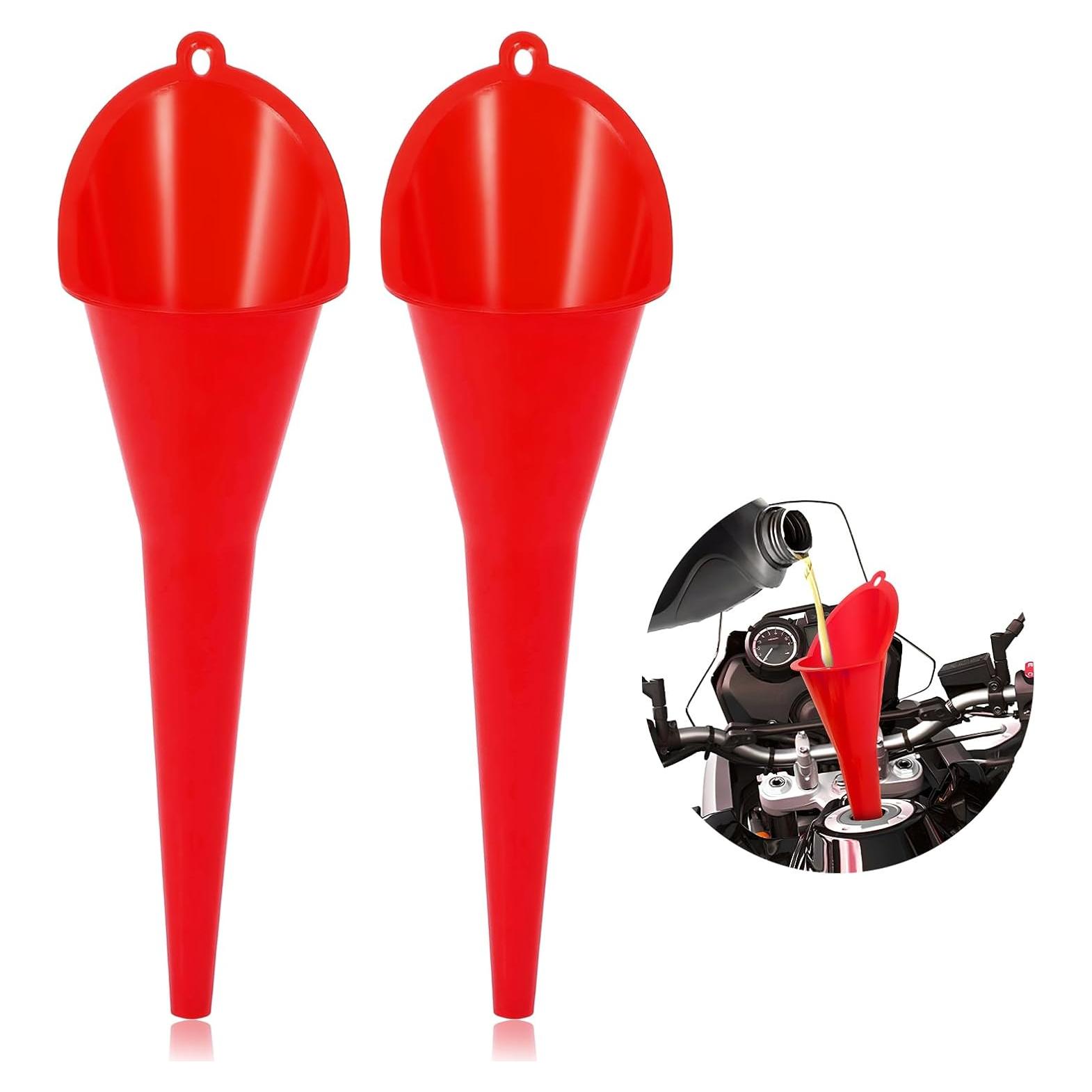 2 Embudos de Aceite ZNDAW de Plástico Cuello Largo 29 cm