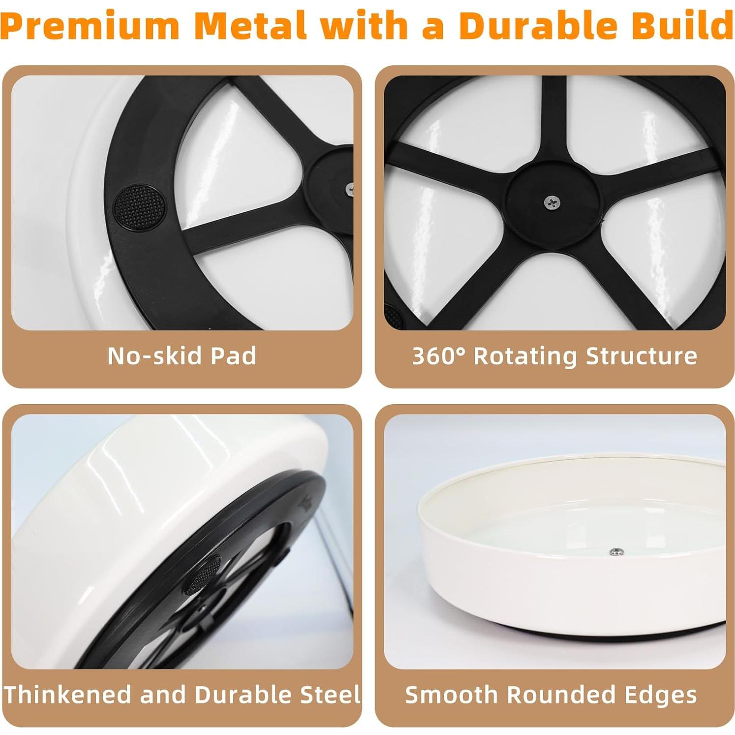 Organizador Giratorio de Metal Neotidy 25 cm Anti-Rust Blanco