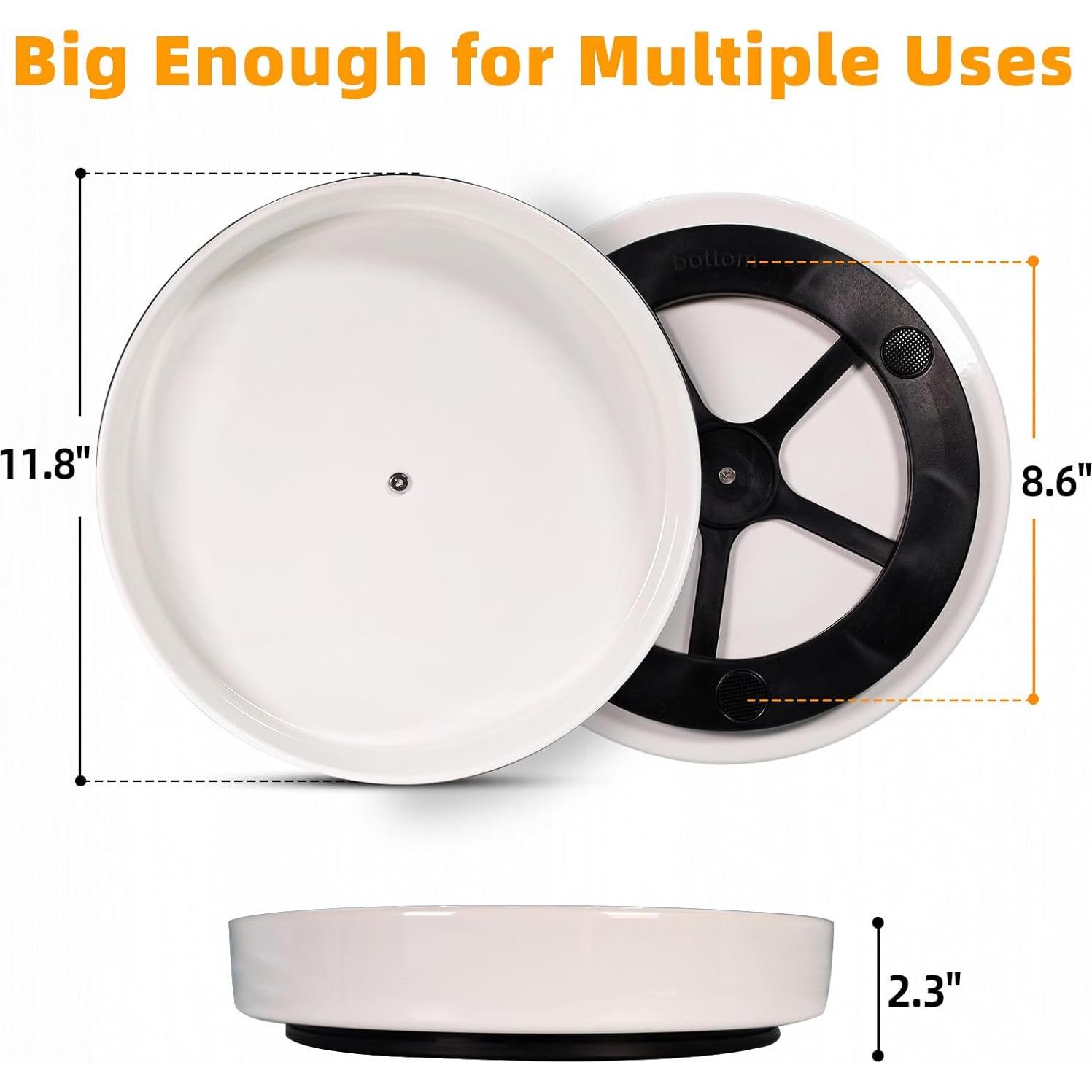 Organizador Giratorio de Metal Neotidy 25 cm Anti-Rust Blanco