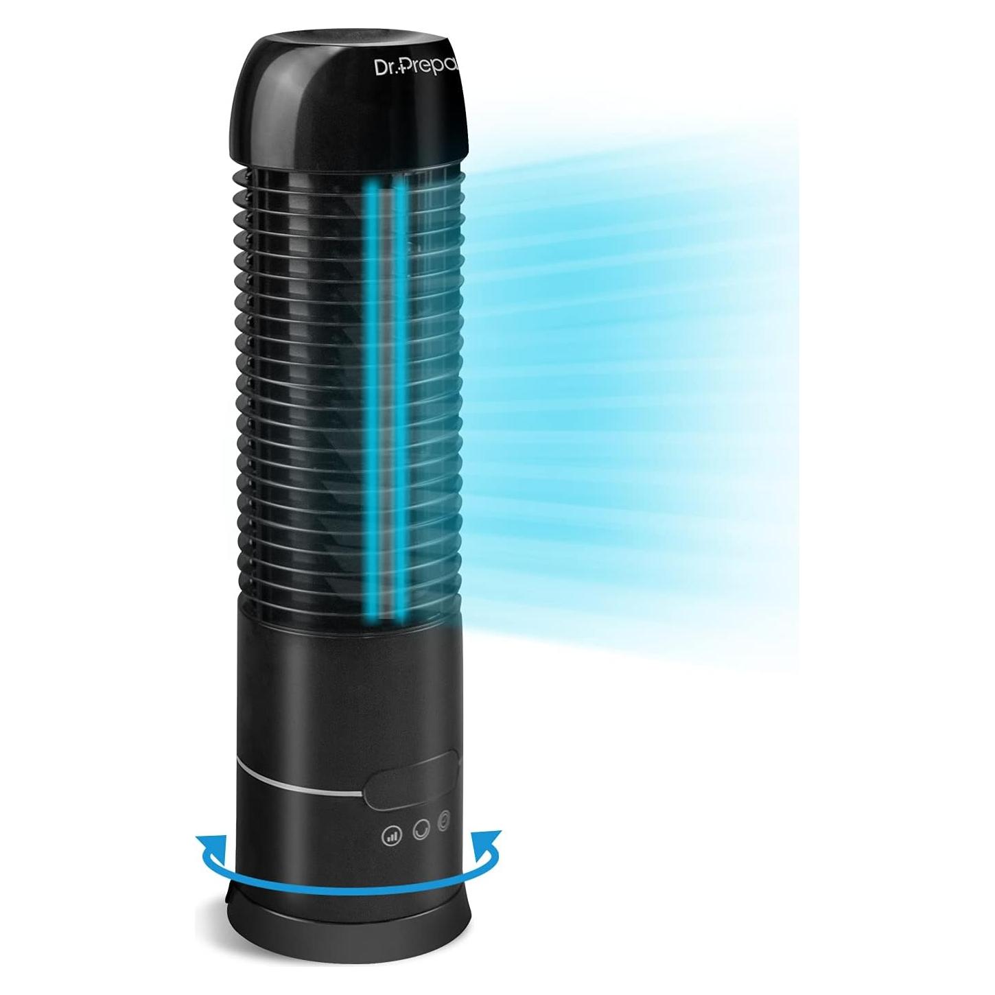 Ventilador de Torre DR.PREPARE 16" Oscilante 70° 3 Velocidades