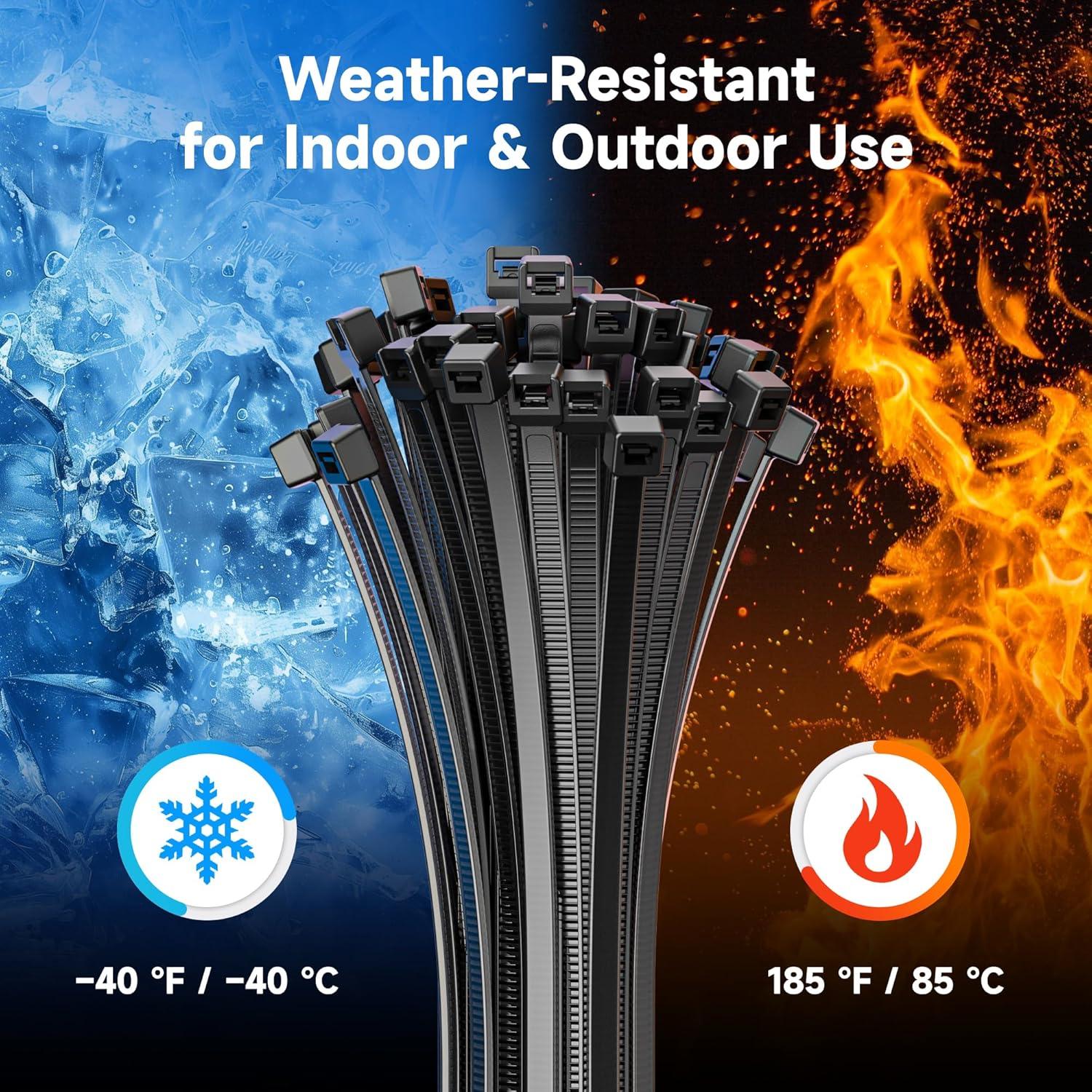 Sujetadores de Cable Nylon Autocierre Cable Matters 200-Pack