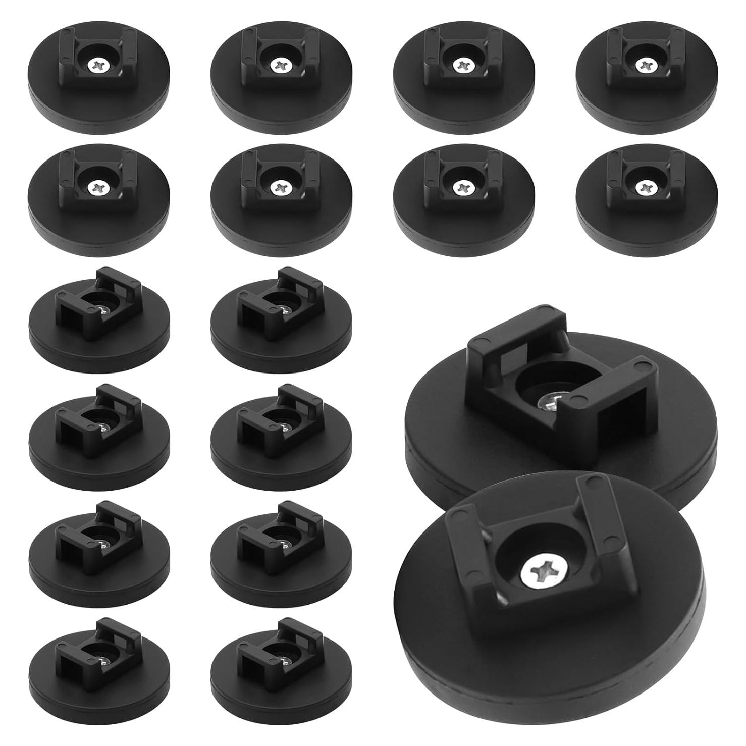 Base de Montaje Magnética 20 PCS Negro 22mm y 43mm