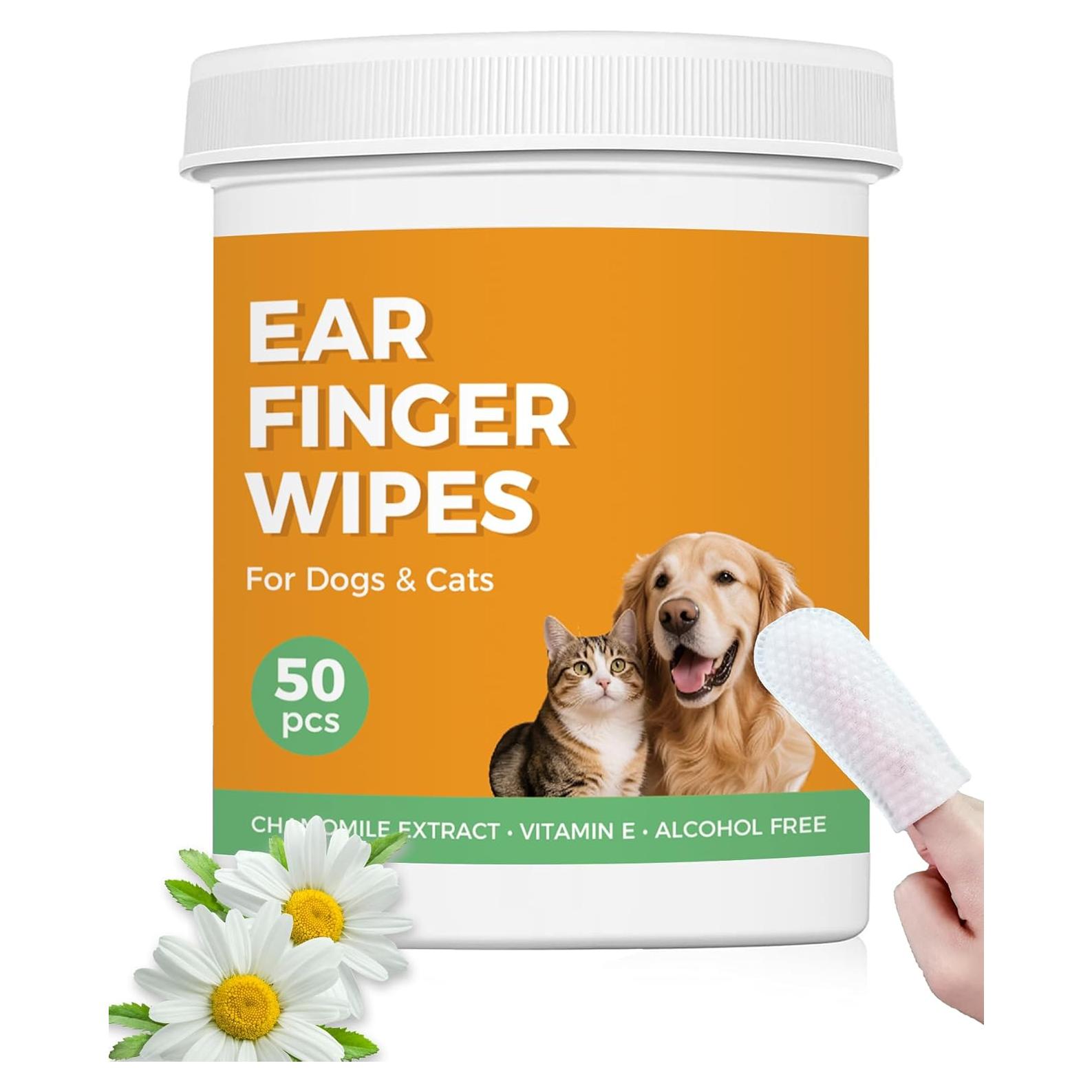 Toallitas Limpiadoras para Oídos de Perros y Gatos WHCASYO - 50 Unidades