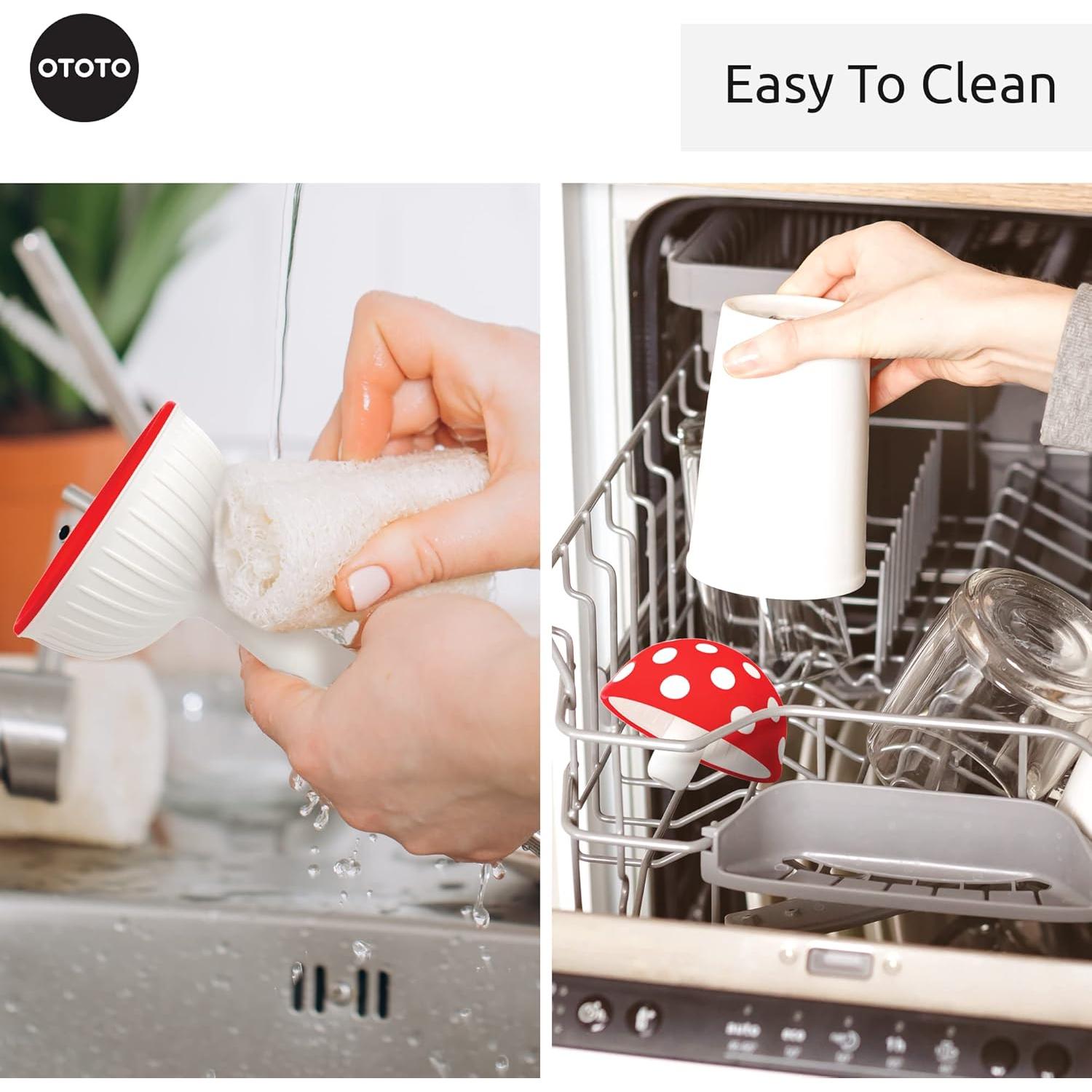 Paquete de 2 - Colador Crabby Clip-On y Embudo Hongo OTOTO