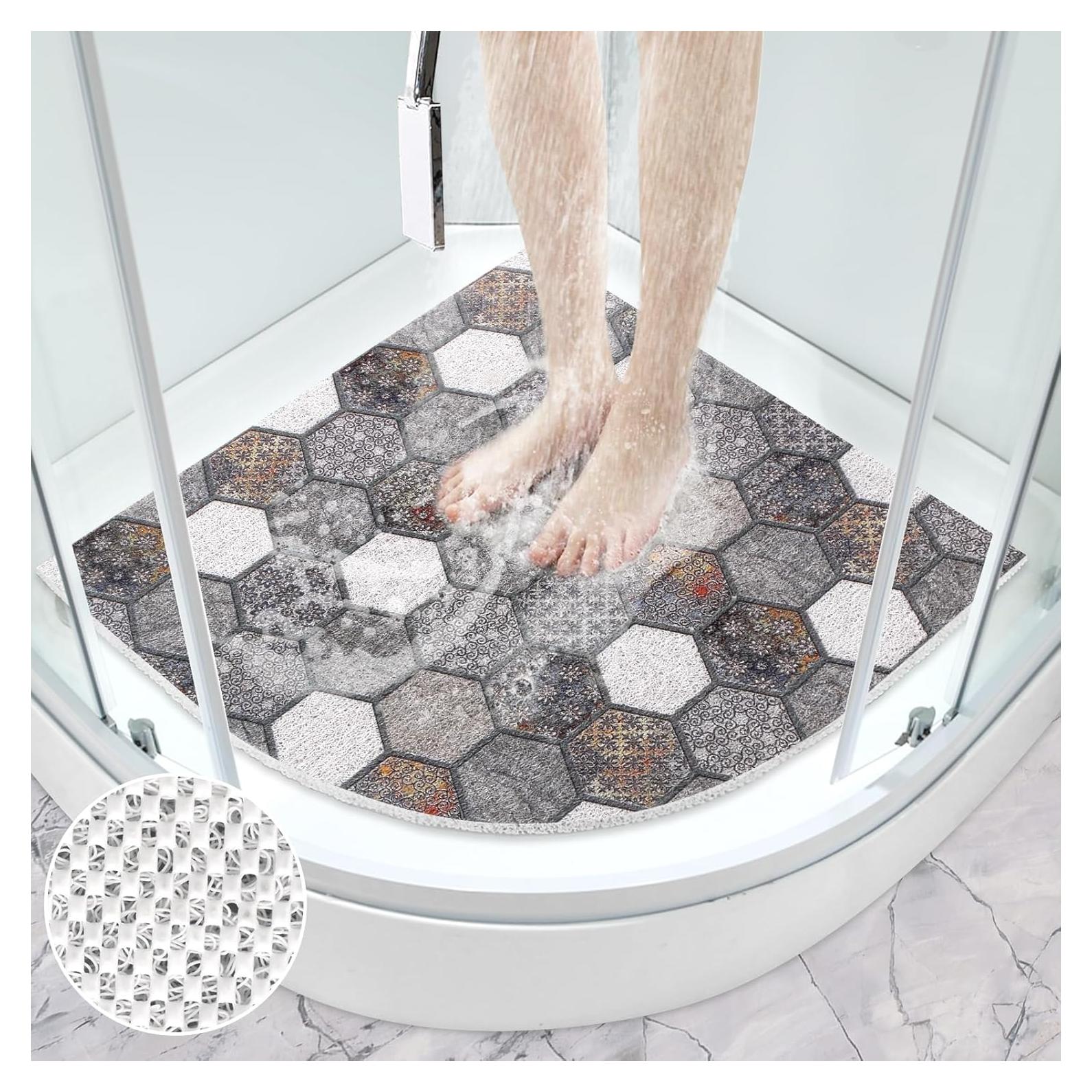 Alfombra de Ducha Antideslizante Mofonky 70x70 cm Triangular