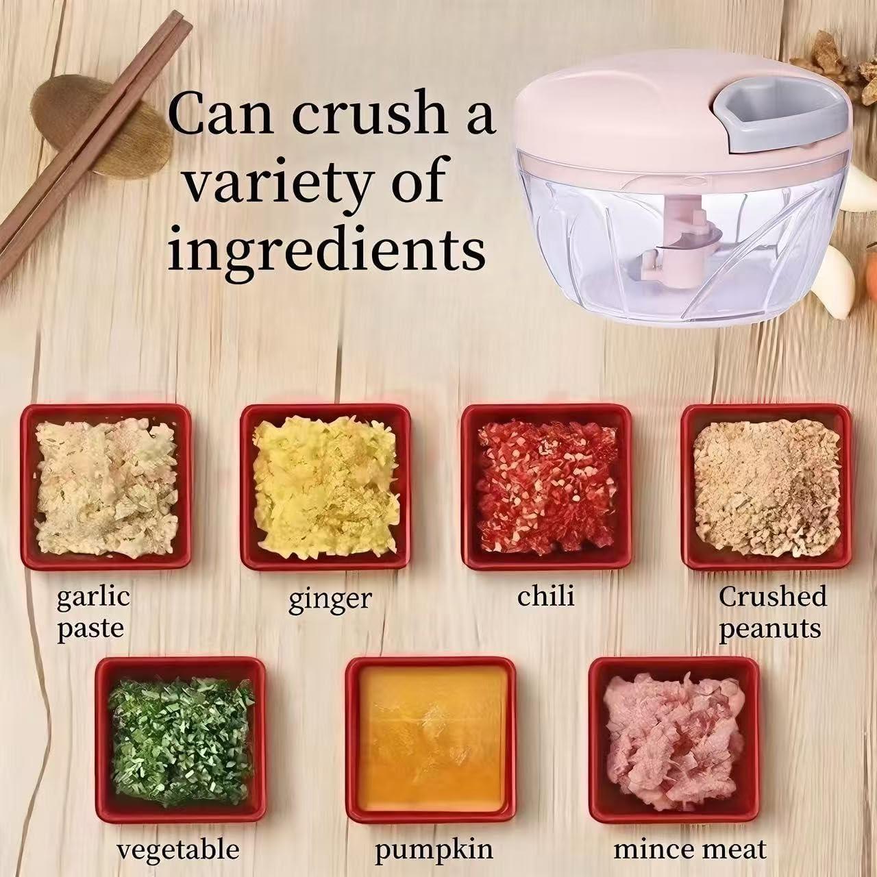 Picador de Alimentos Manual SXSWNSDLX 500ml Rosa - Versátil y Portátil