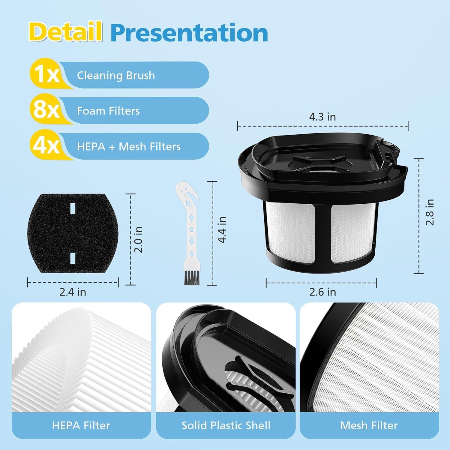 Kit de Filtros de Reemplazo iSingo 2284W/2390A para Aspiradora Bissell