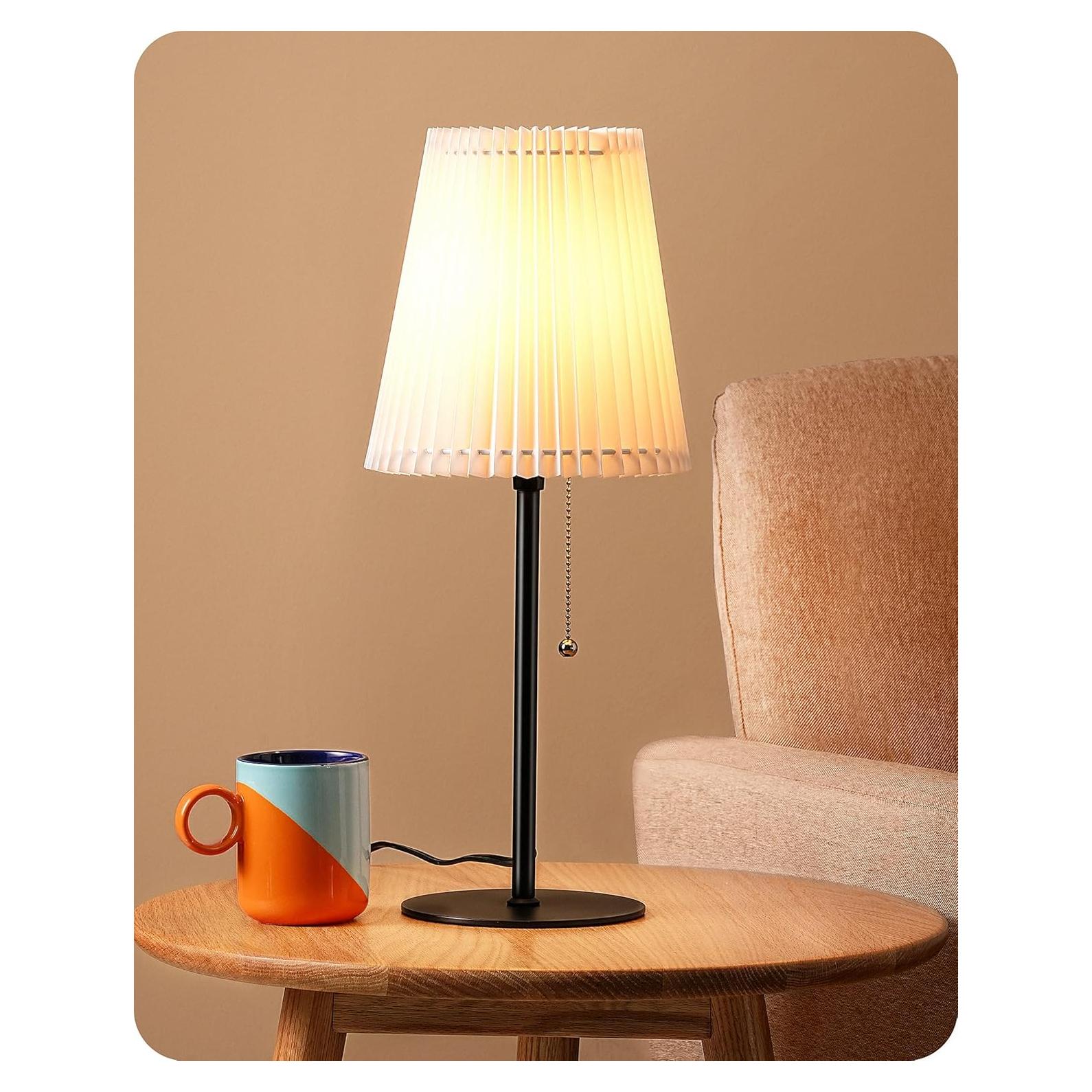 Lámpara de Mesa Alta EDISHINE Moderna E26 Pantalla Origami