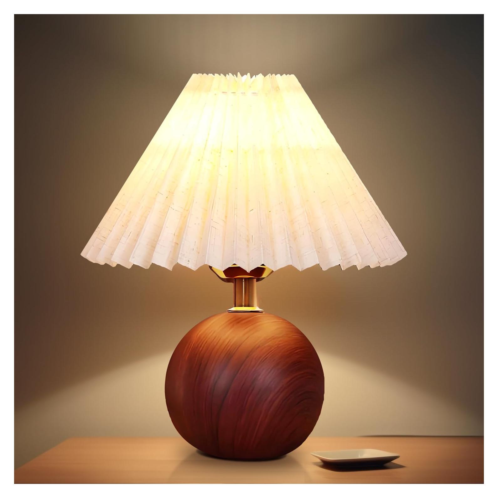 Lámpara de Mesa de Cerámica JUHOM TEMPLE-01 Beige LED