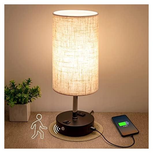 Lámpara de Mesa USB con Sensor de Movimiento Lifeholder T39 Crema