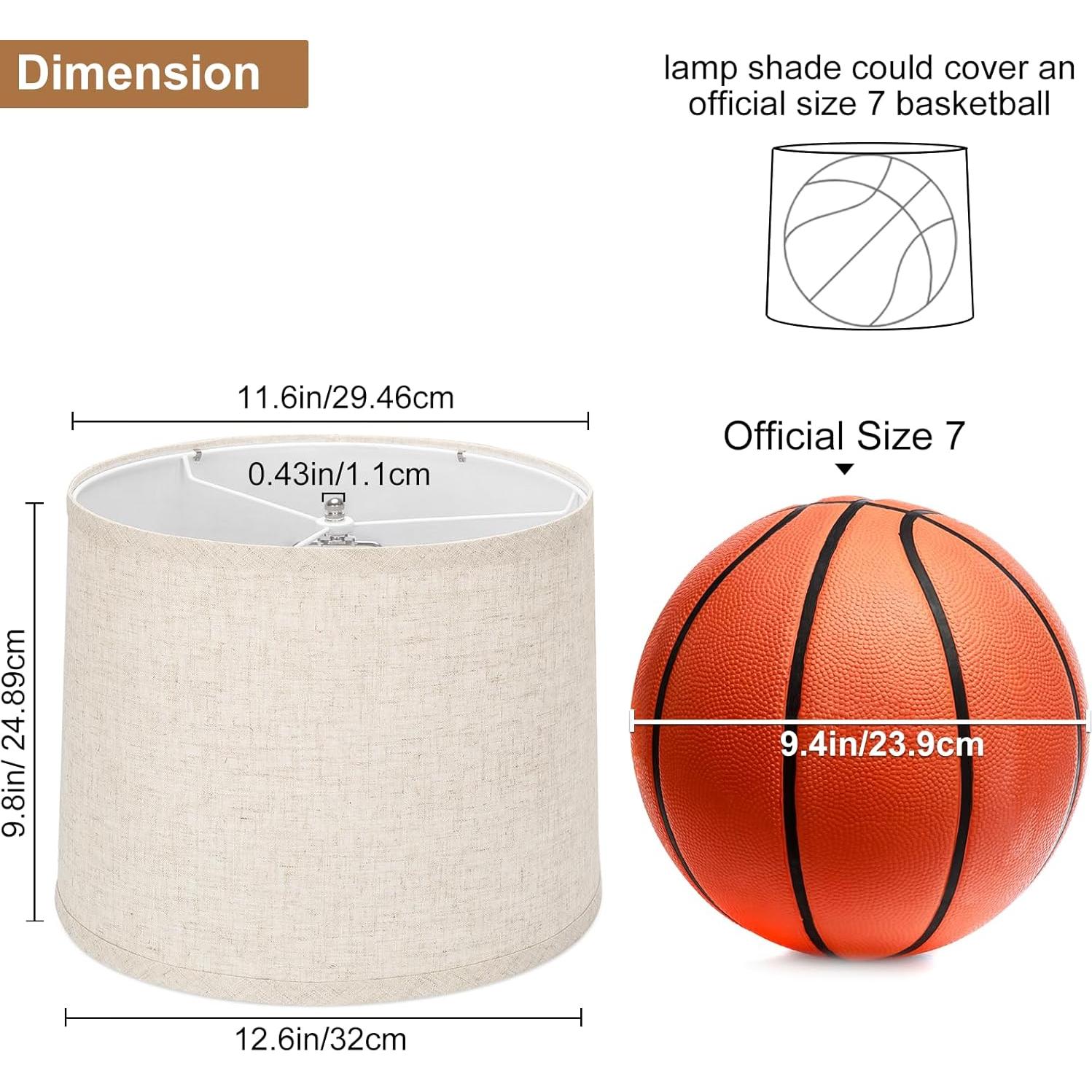 Juego de 2 Pantallas de Lámpara Beige Pueblo Costero 29.5x32 cm