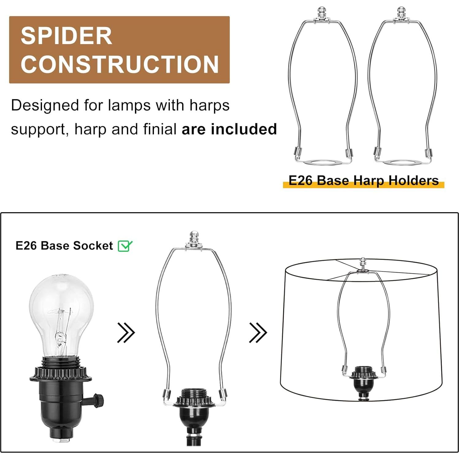 Juego de 2 Pantallas de Lámpara Beige Pueblo Costero 29.5x32 cm