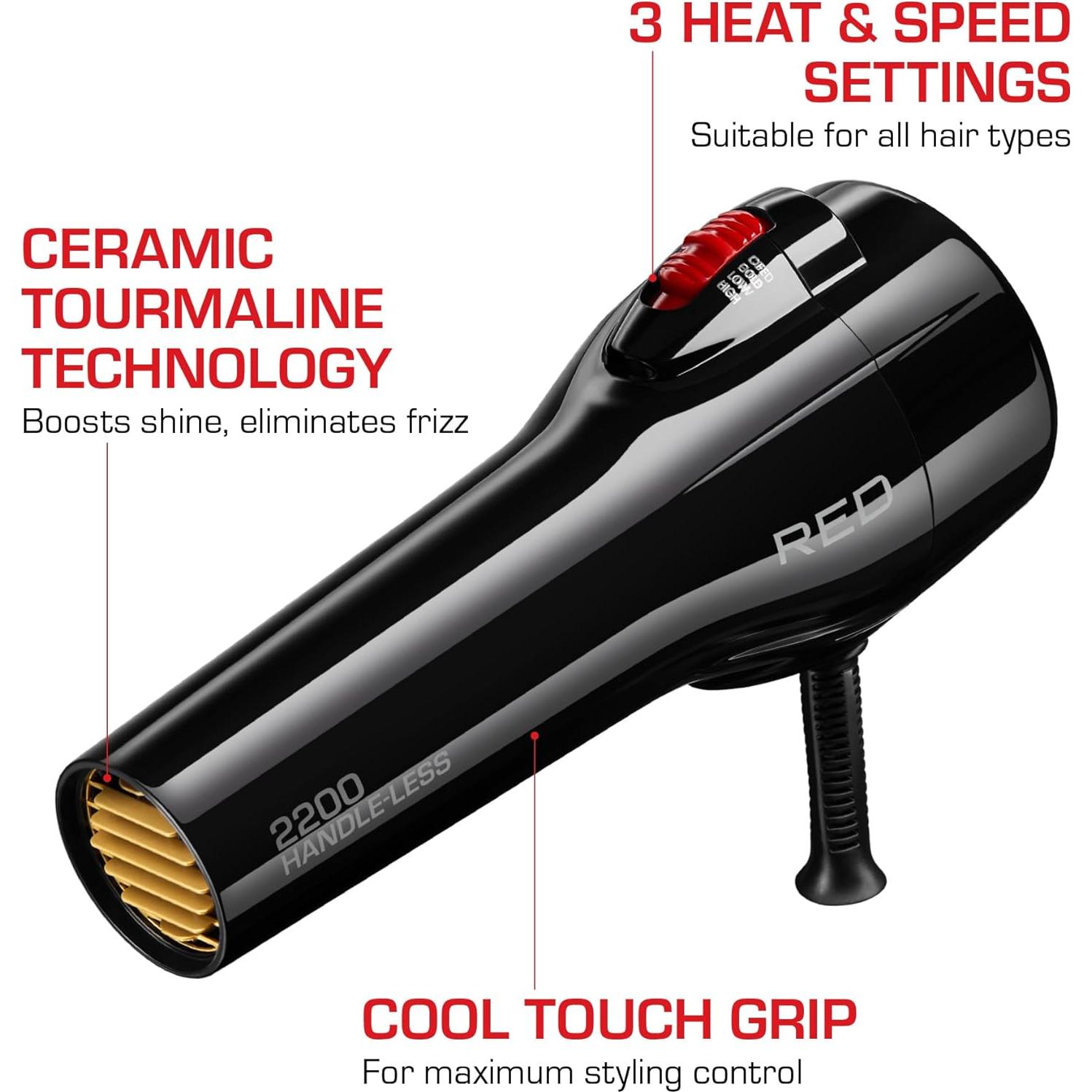 Secador de Pelo Cerámico Turmalina KISS 2200W Sin Mango