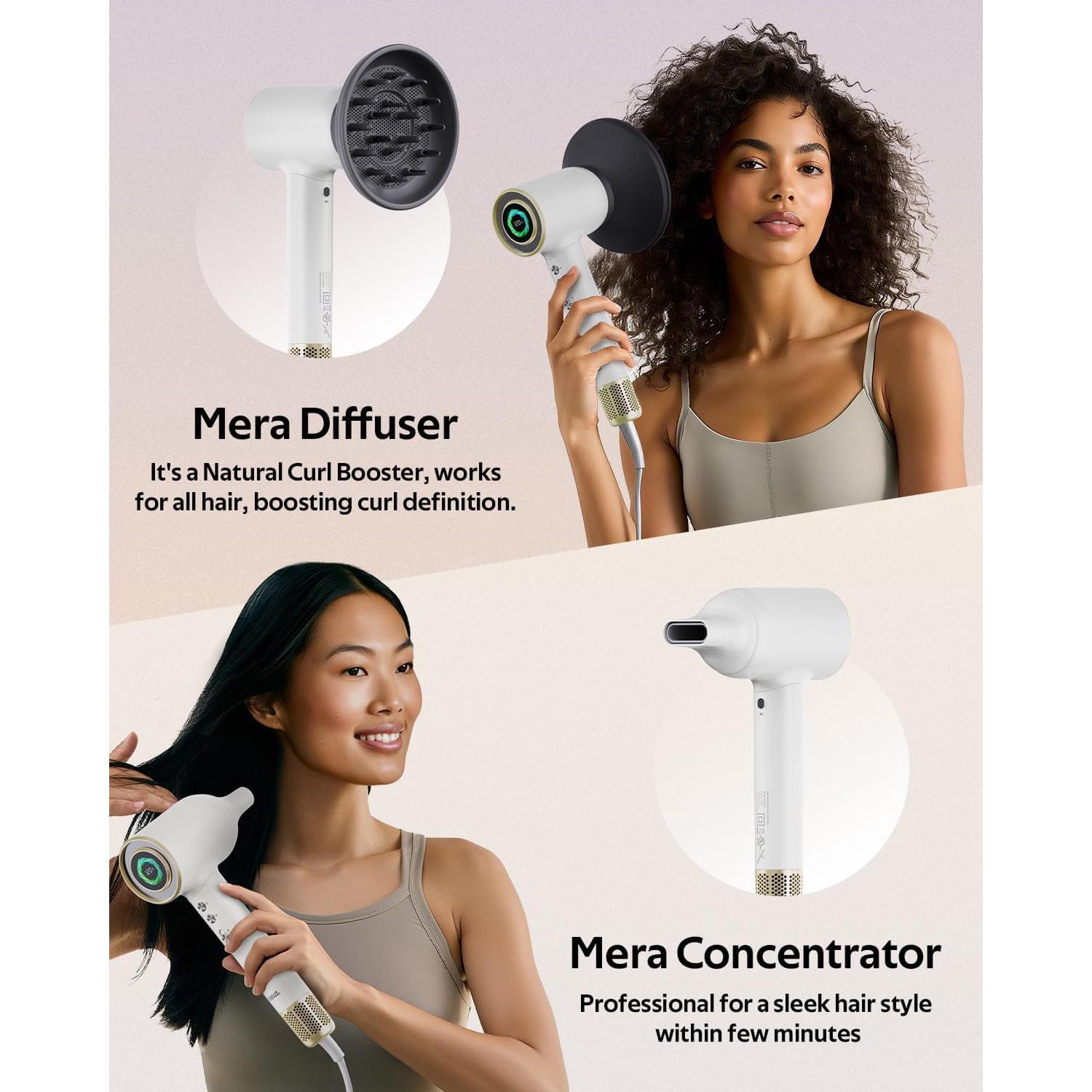 Secador de Pelo Profesional Mera MHDU Bi-Iónico 2 en 1 con Aromaterapia