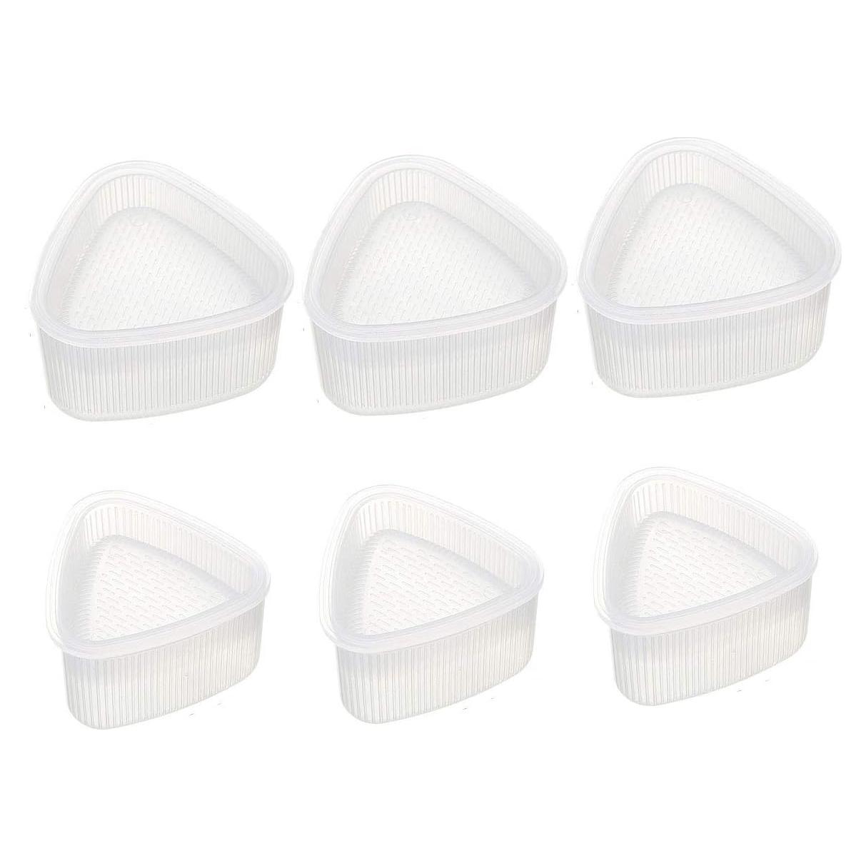 Molde de Sushi Triangular Luzen 6 Piezas de Plástico Transparente