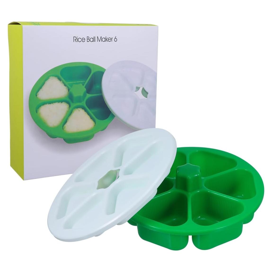 Molde de Sushi Triangular 6 en 1 BESPORTBLE Verde