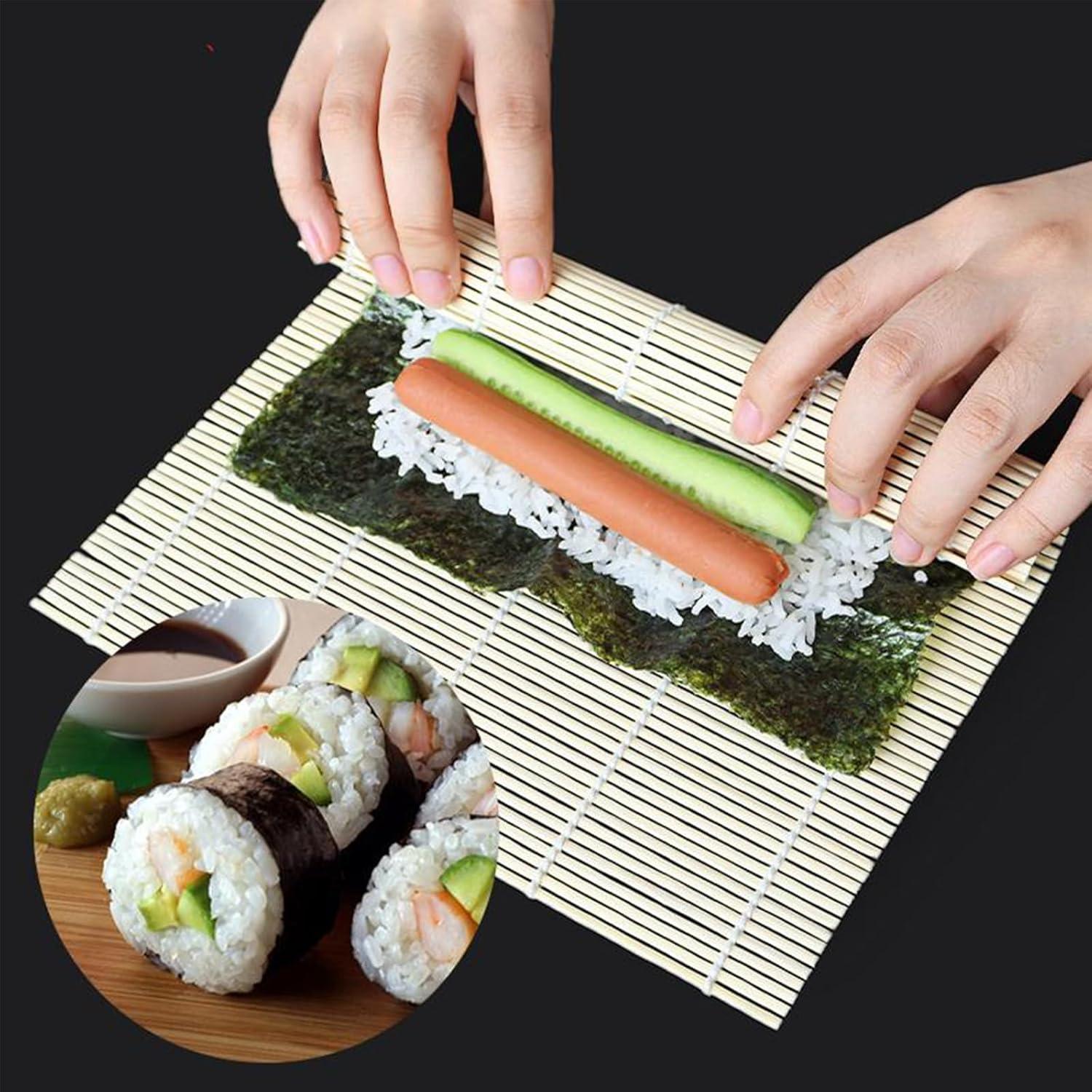 Kit de Hacer Sushi Hganxiu - Estera de Bambú 24x24cm + Pala 14x5cm