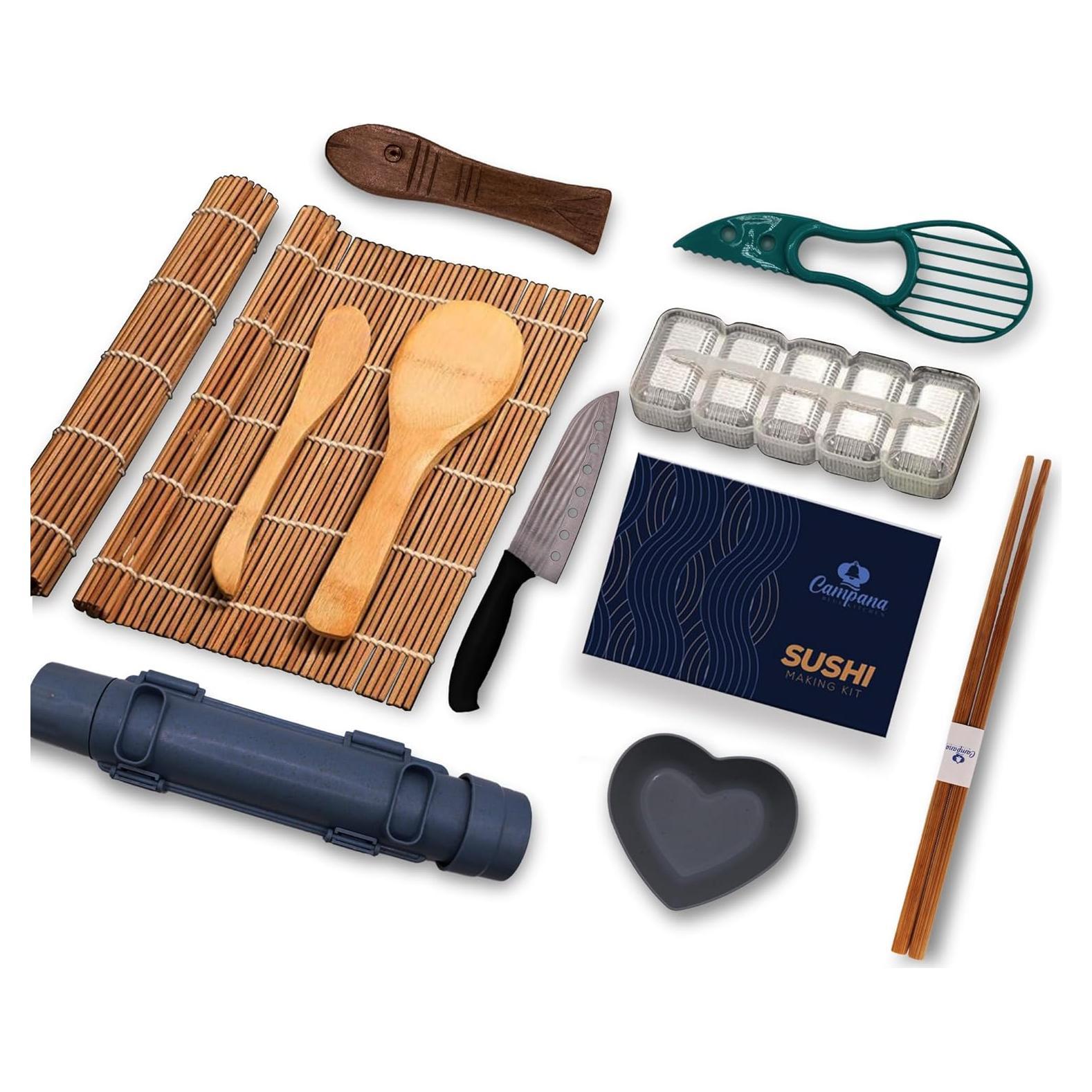 Kit de Hacer Sushi Campana Blue Kitchen - 20 Piezas Completo