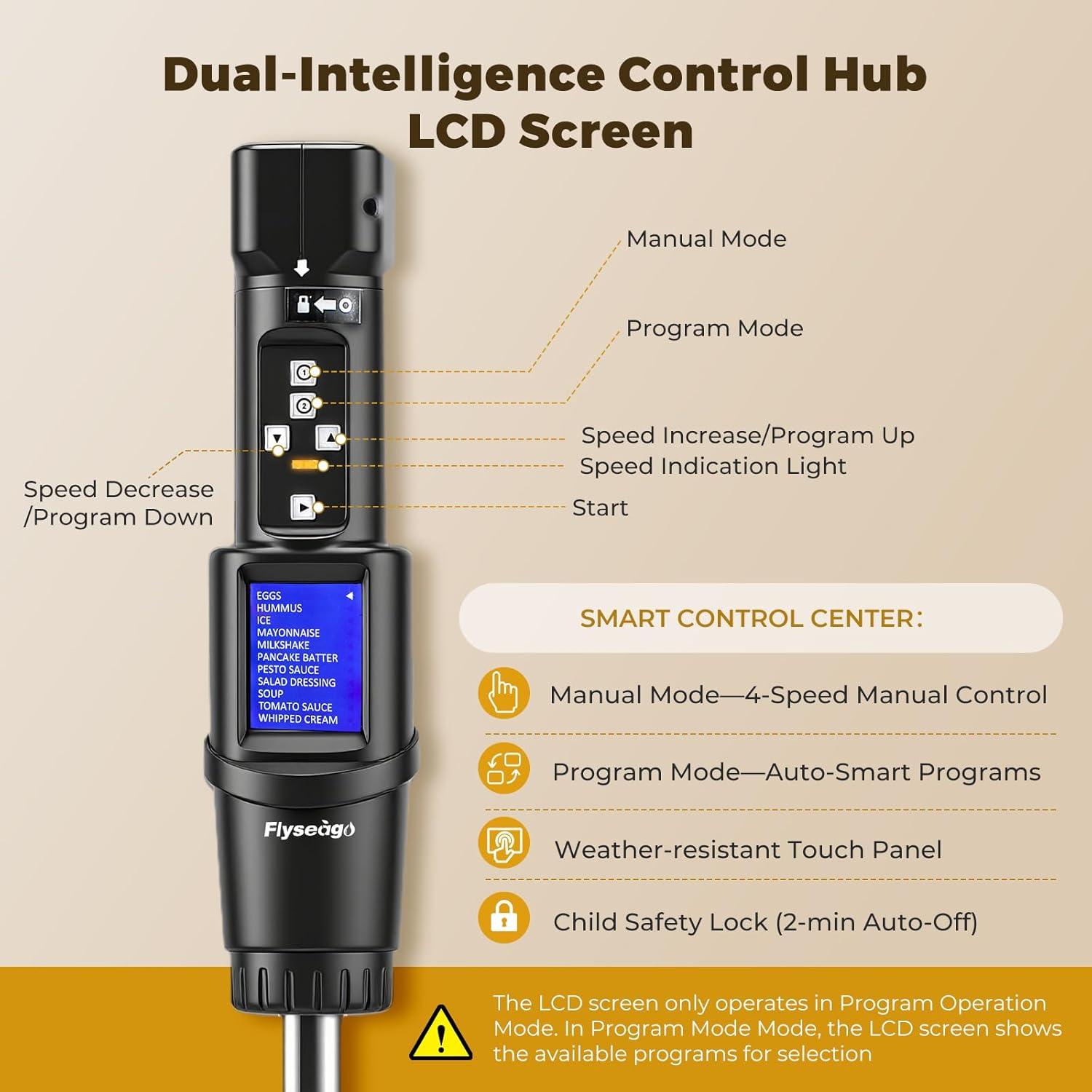 Batidora de Inmersión Inalámbrica Flyseago XCM-300L 300W 12 Modos