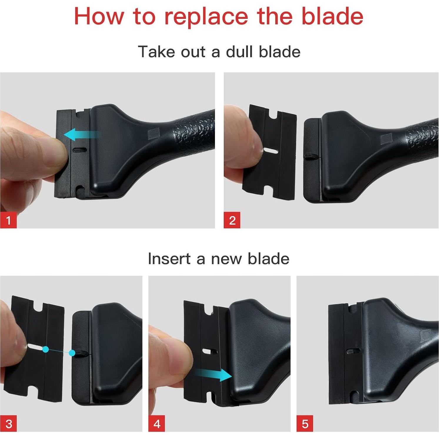 Raspador de Plástico NEWISHTOOL con 100 Cuchillas de Repuesto