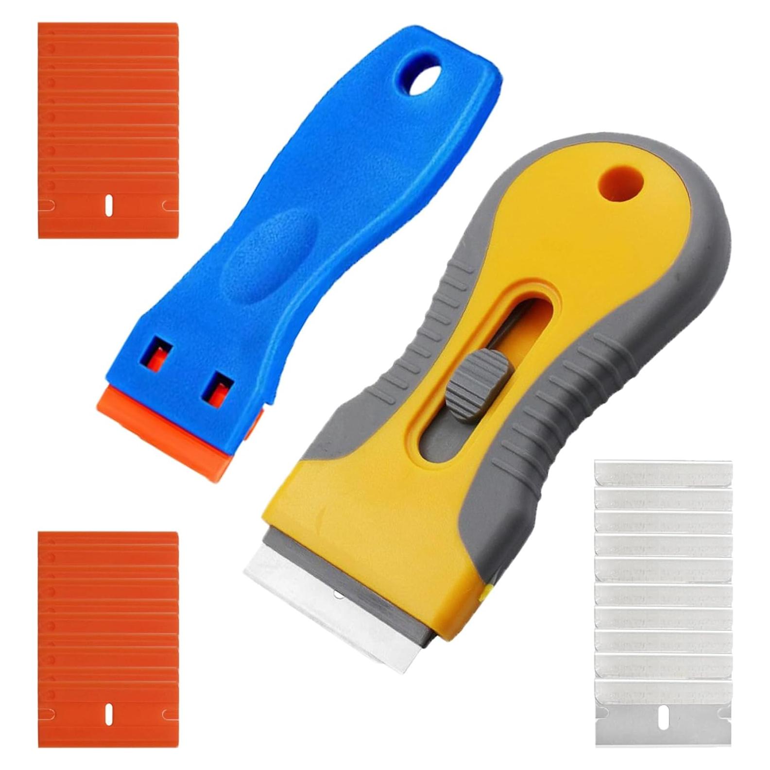 Raspador de Cuchillas de Afeitar Wanlvkang con 2 Raspadores y 30 Cuchillas