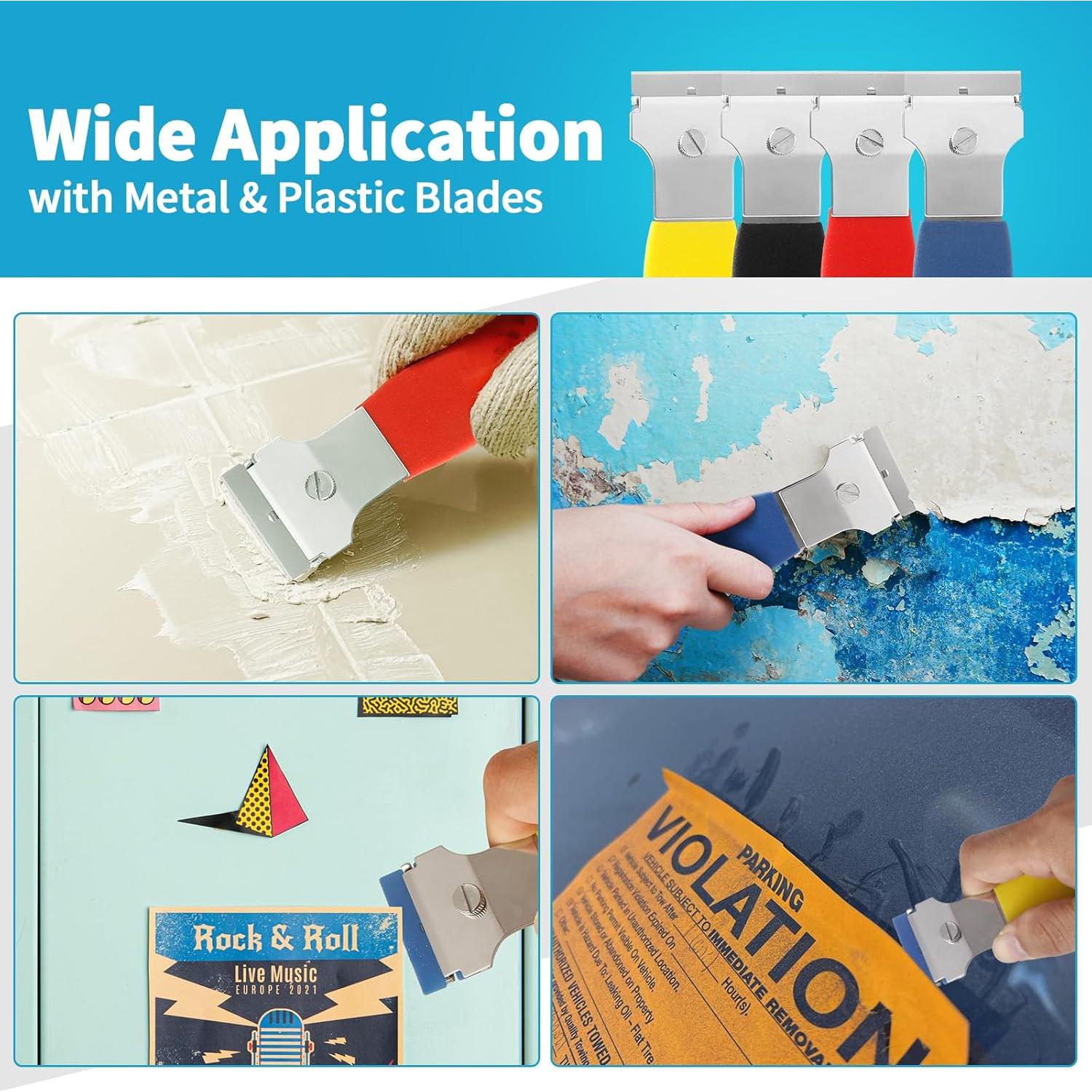 Juego de 2 Raspadores Rechabite con 20 Cuchillas para Limpieza