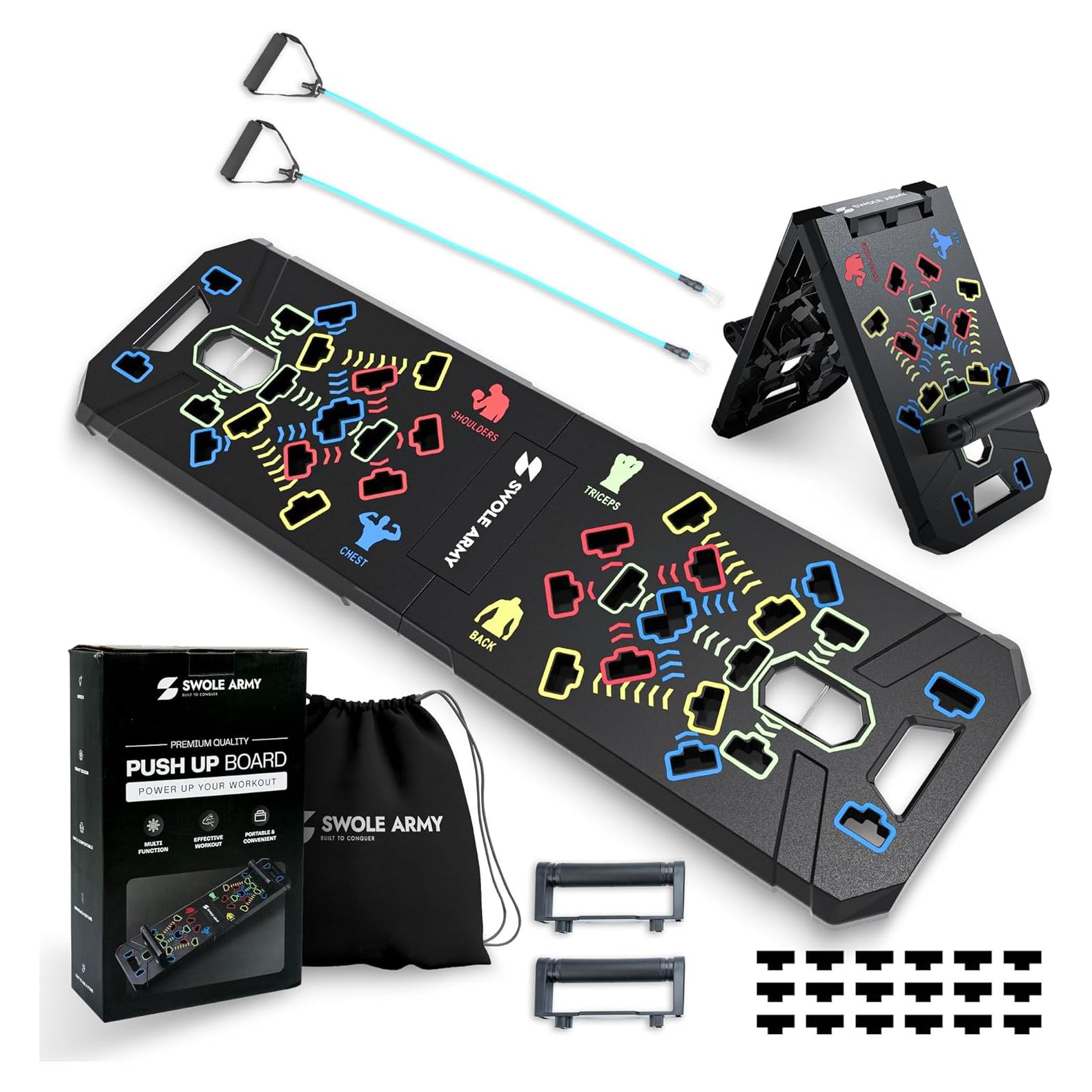 Tabla de Flexiones Swole Army Plegable 20 en 1 para Entrenamiento