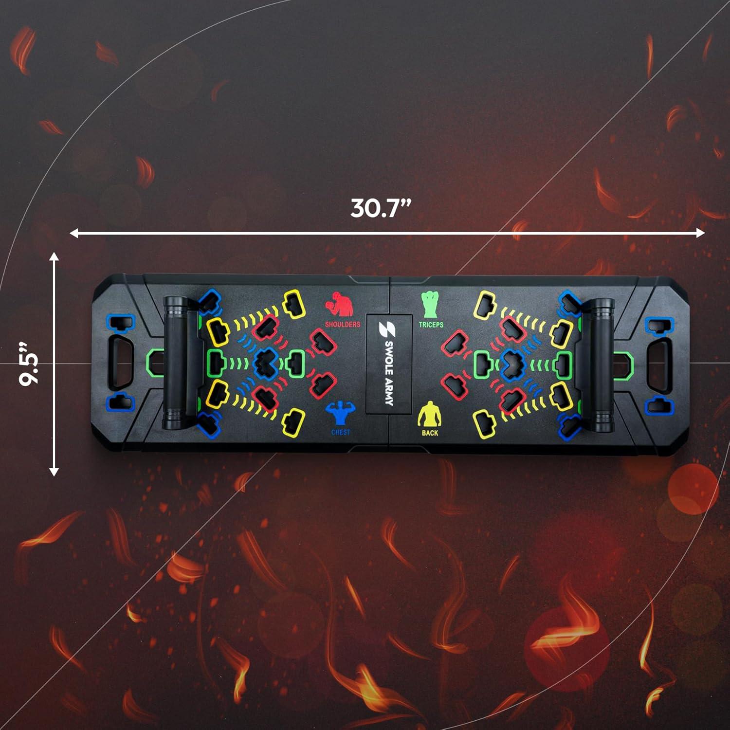 Tabla de Flexiones Swole Army Plegable 20 en 1 para Entrenamiento