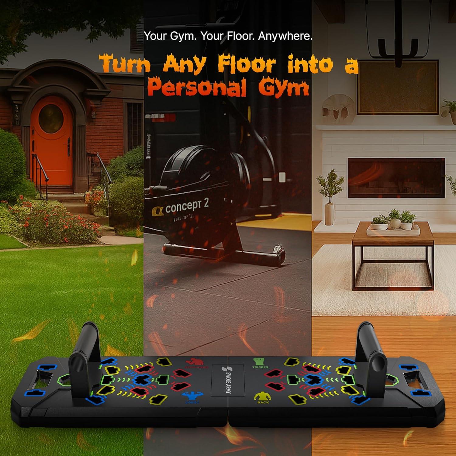 Tabla de Flexiones Swole Army Plegable 20 en 1 para Entrenamiento