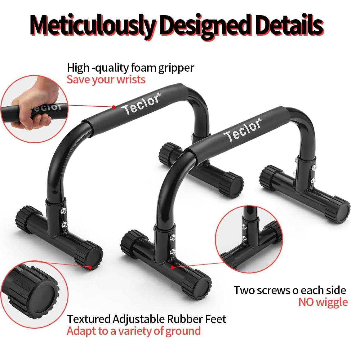 Barra de Flexiones Teclor Alta Resistencia 299.4kg Portátil