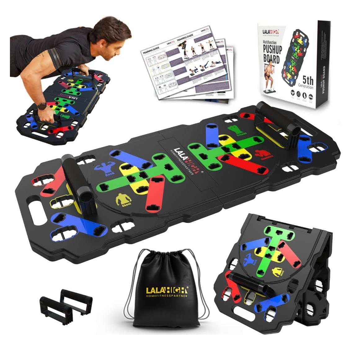 Tabla de Flexiones Multifuncional LALAHIGH con Mangos Antideslizantes