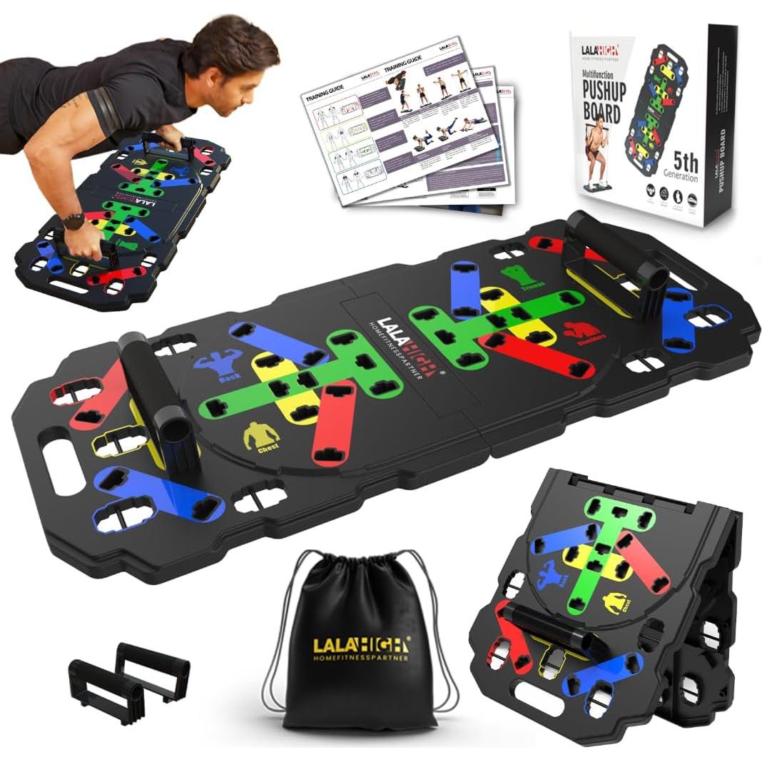 Tabla de Flexiones Multifuncional LALAHIGH con Mangos Antideslizantes