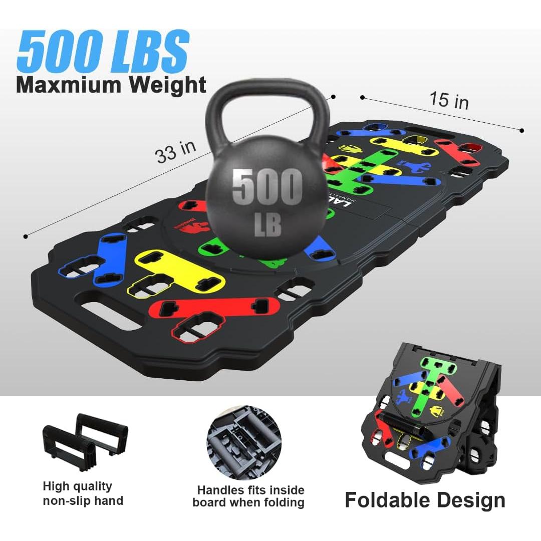 Tabla de Flexiones Multifuncional LALAHIGH con Mangos Antideslizantes