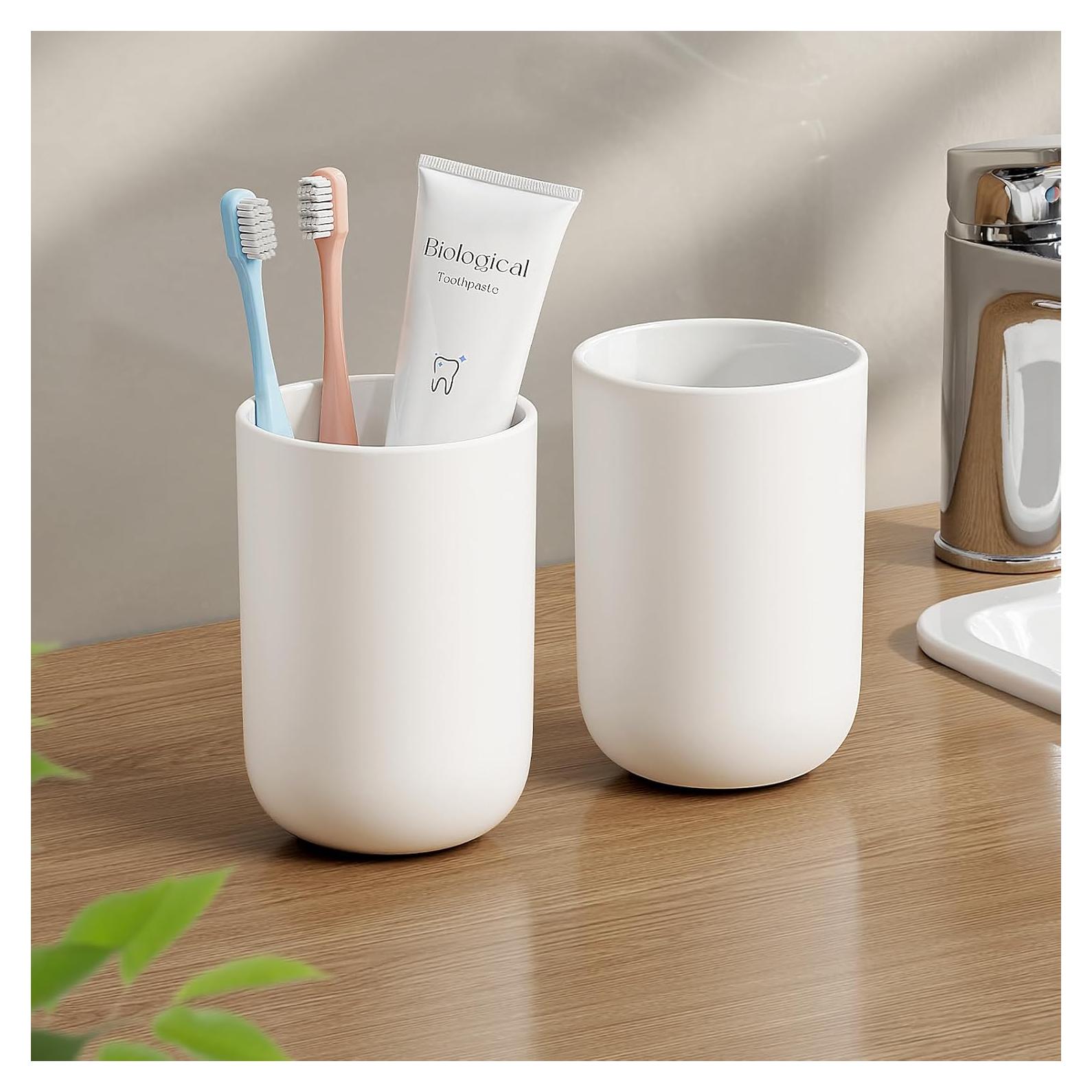 Vaso para Cepillos de Dientes VNYIFAN Blanco 2 PCS Reutilizable