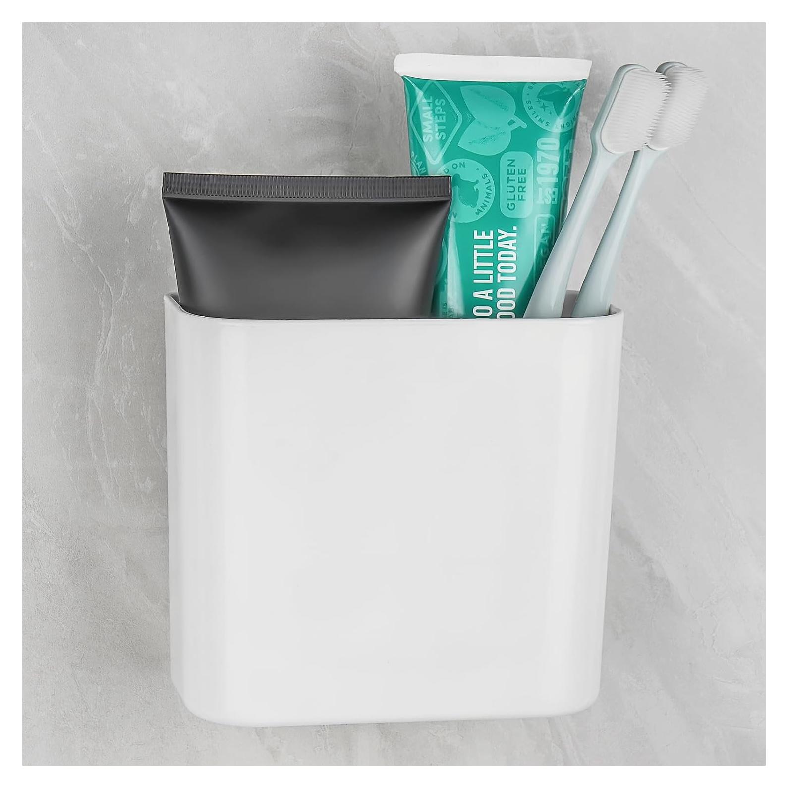 Soporte de Cepillo de Dientes LUEXBOX Blanco Montaje en Pared