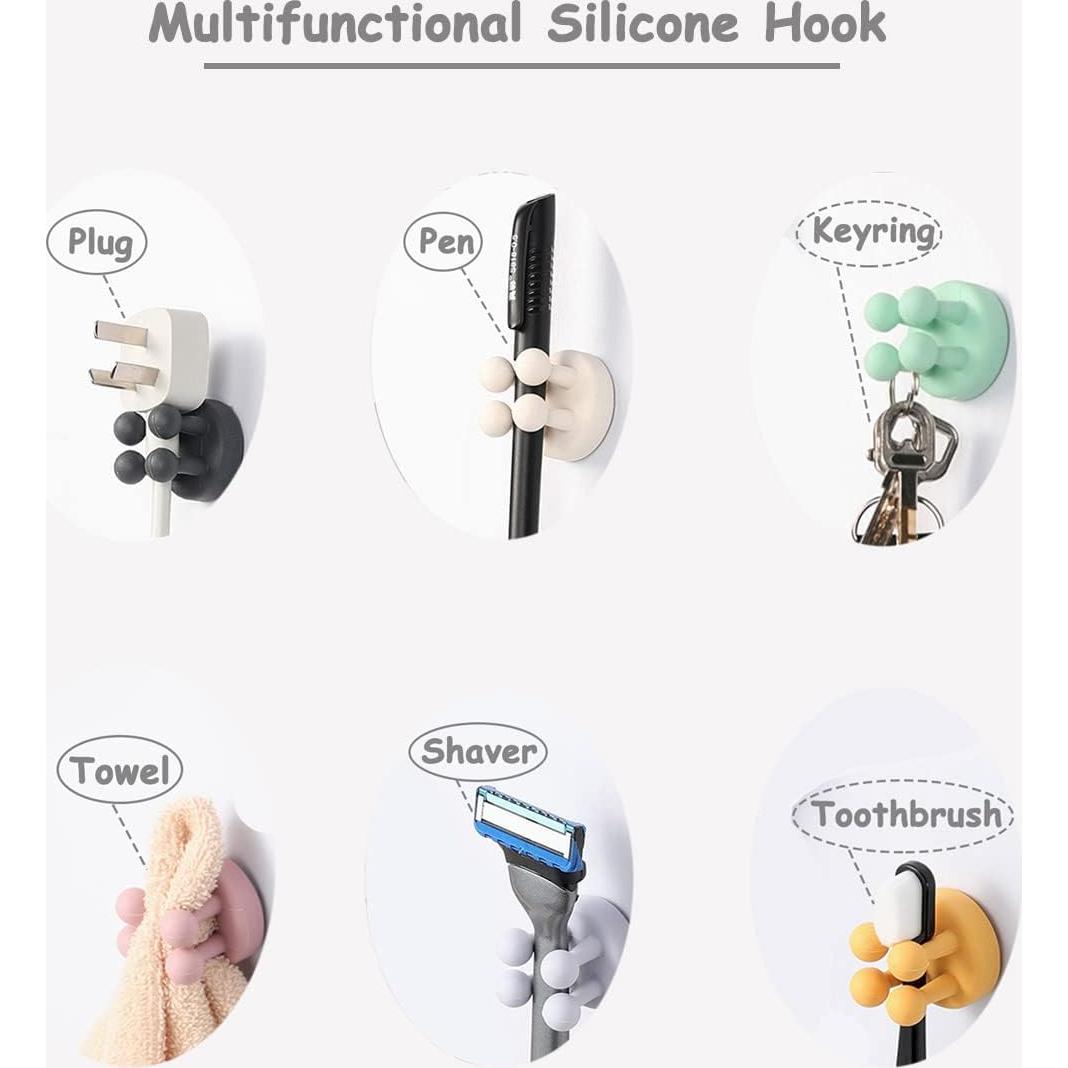 Soportes de Cepillo de Dientes de Silicona Genérico 4 Pcs Gris