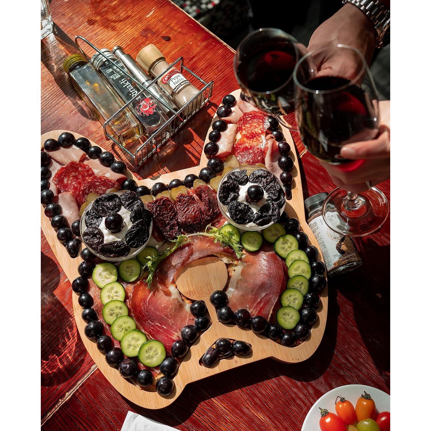 Tabla de Queso Grande Frenchie - Bandeja de Charcutería 40 cm