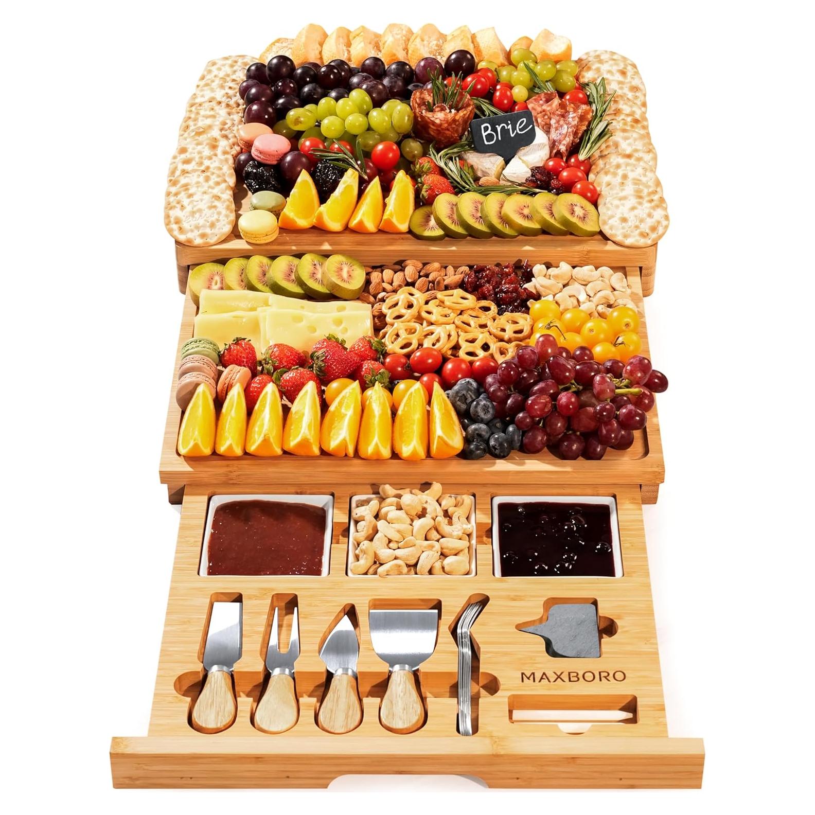 Tabla de Charcutería Extra Grande Maxboro 85.6x39.9 cm 100% Bambú